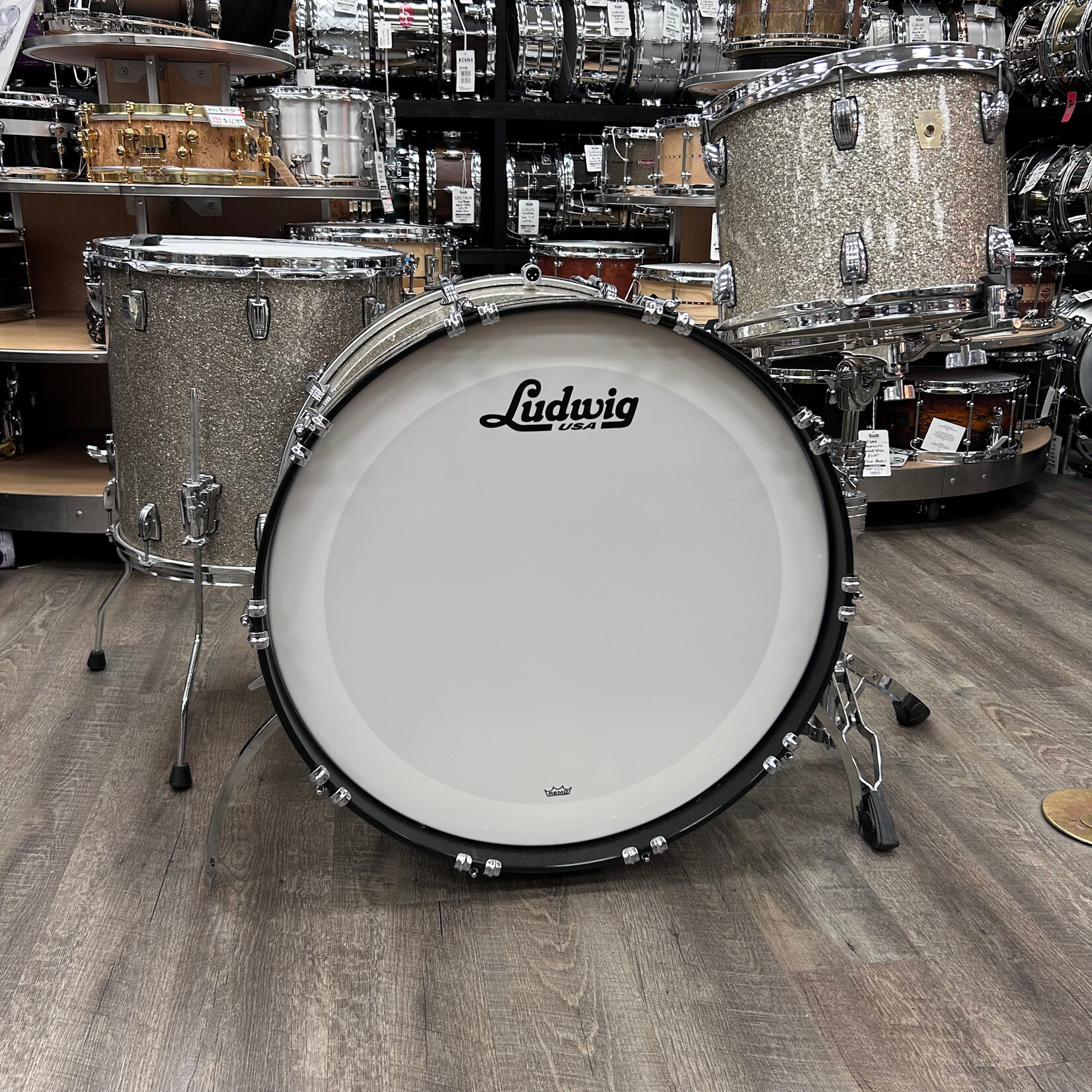 Ludwig Pre-Owned Ludwig Classic Maple Shell Pack 13/16/24 (Ginger Glass Glitter)