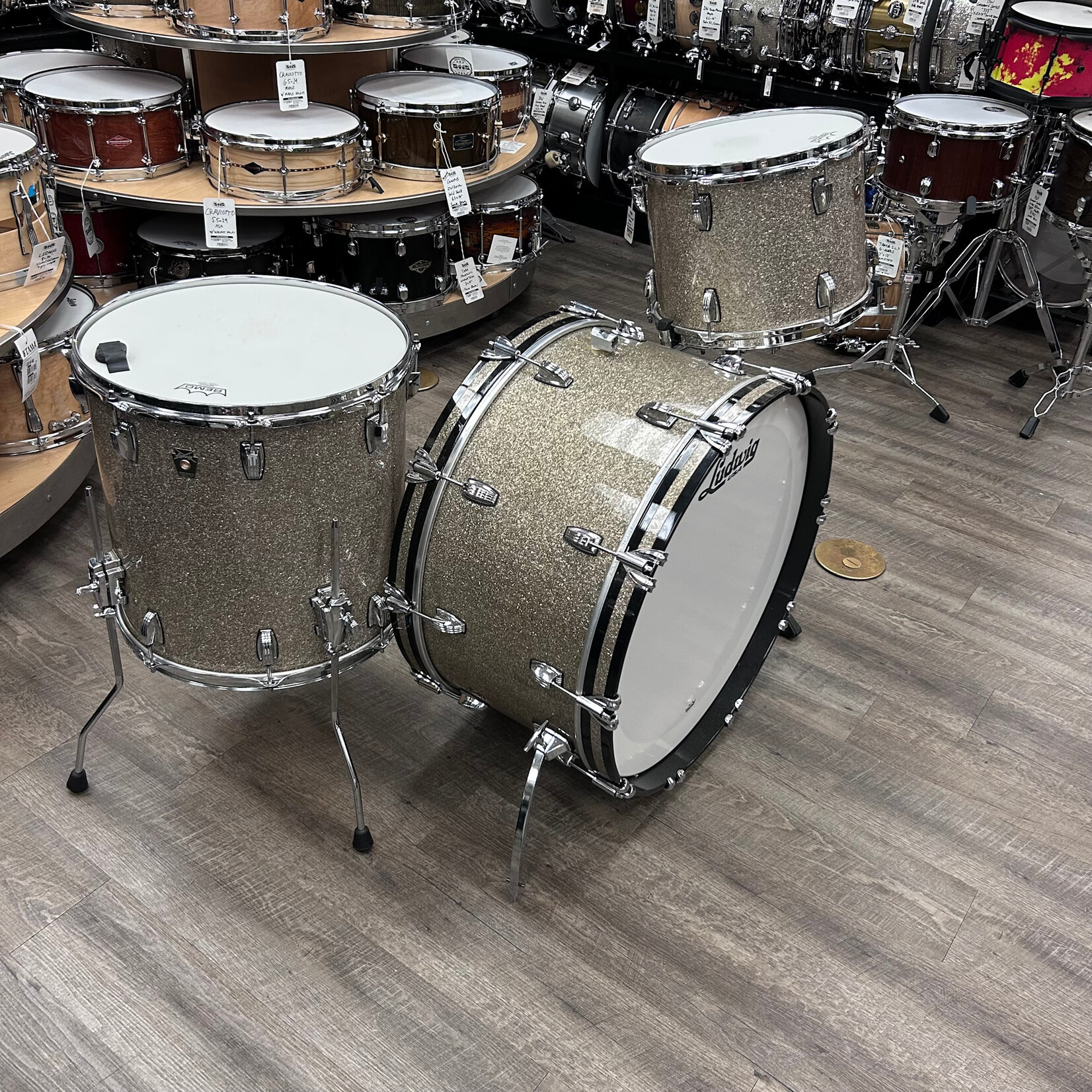 Ludwig Pre-Owned Ludwig Classic Maple Shell Pack 13/16/24 (Ginger Glass Glitter)