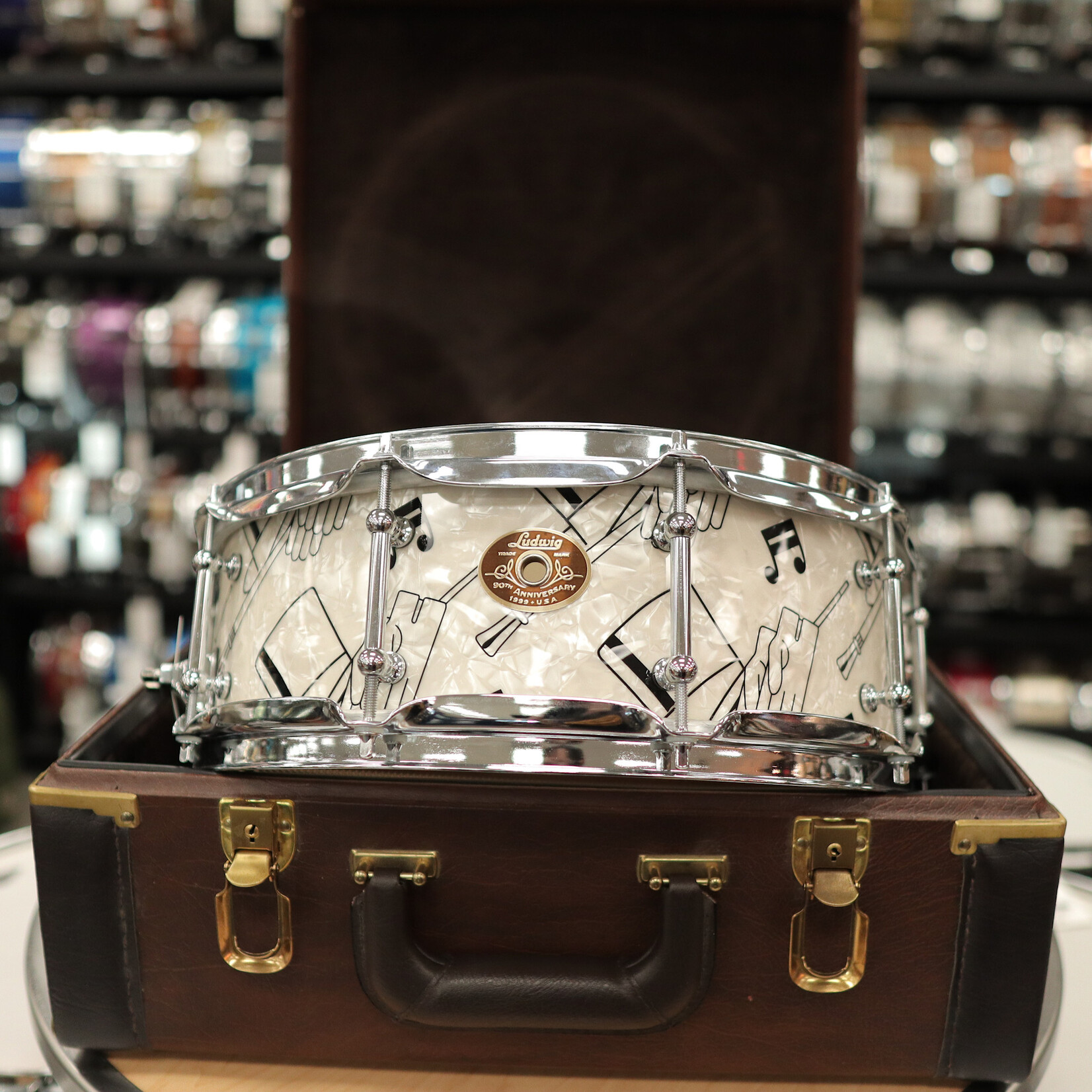 Ludwig Pre-Owned Ludwig 90th Anniversary "Top Hat & Cane" 5x14" Maple Snare Drum