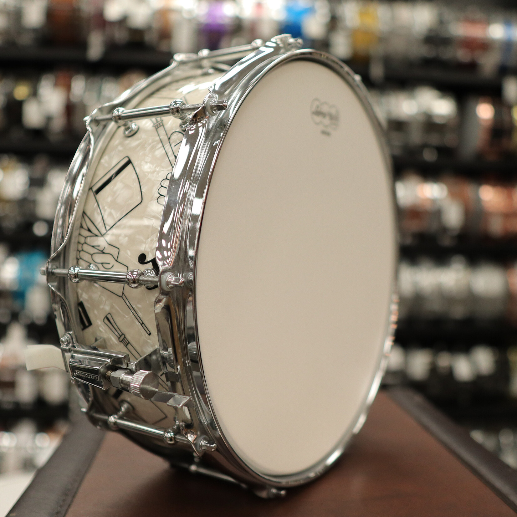 Ludwig Pre-Owned Ludwig 90th Anniversary "Top Hat & Cane" 5x14" Maple Snare Drum