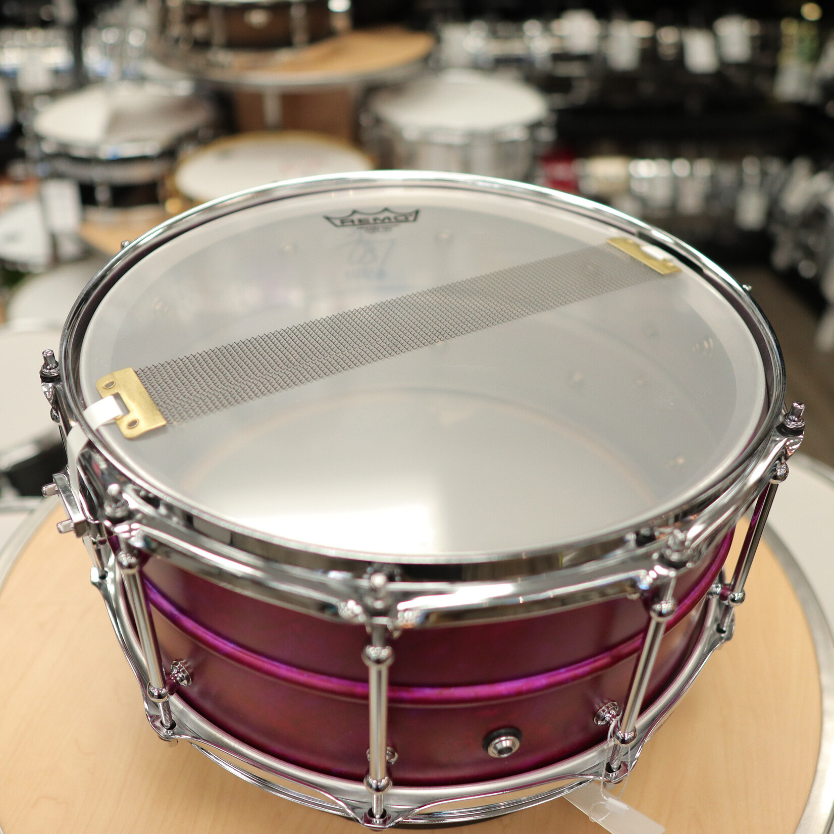 Pork Pie Pork Pie 6.5x14" Aluminum Snare Drum (Pink Alcohol Ink Finish)