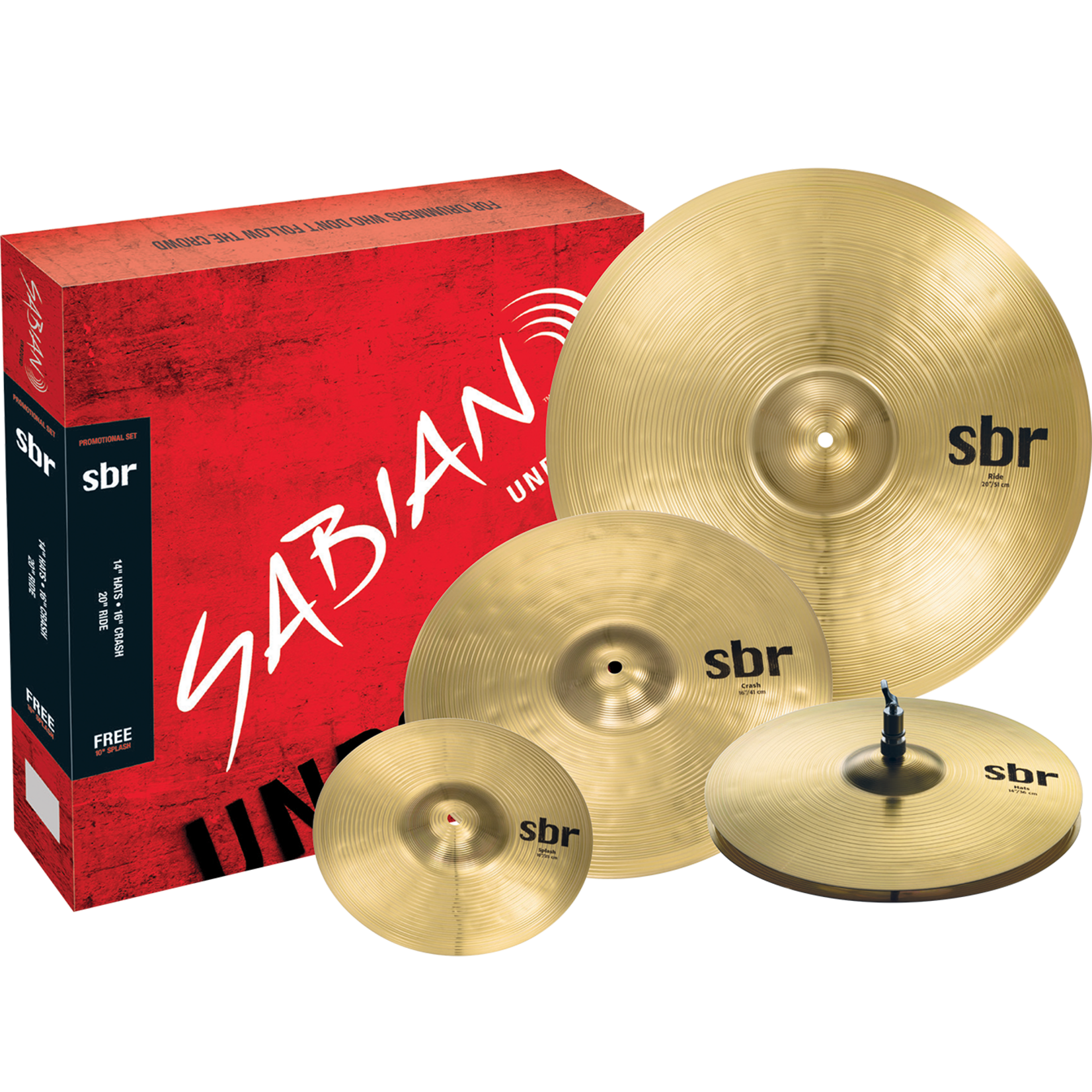 Sabian Sabian SBR Promotional Set (14HH, 16C, 20R + Free 10") SBR5003G