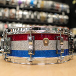 Ludwig Ludwig Classic Maple 5x14" Snare Drum (Red/ Silver/ Blue Tri-band)