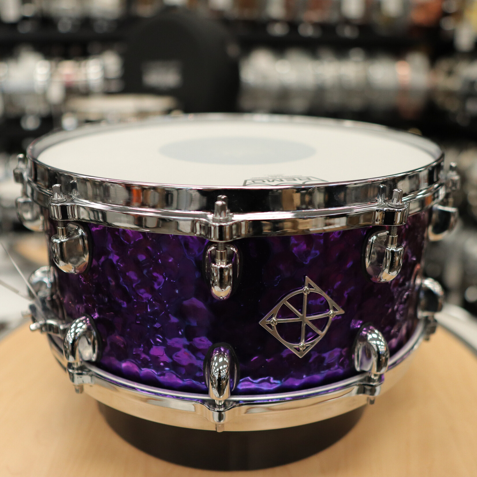Dixon Used Dixon Cornerstone 6.5x14" Hammered Steel Snare Drum (Purple Titanium Plated)