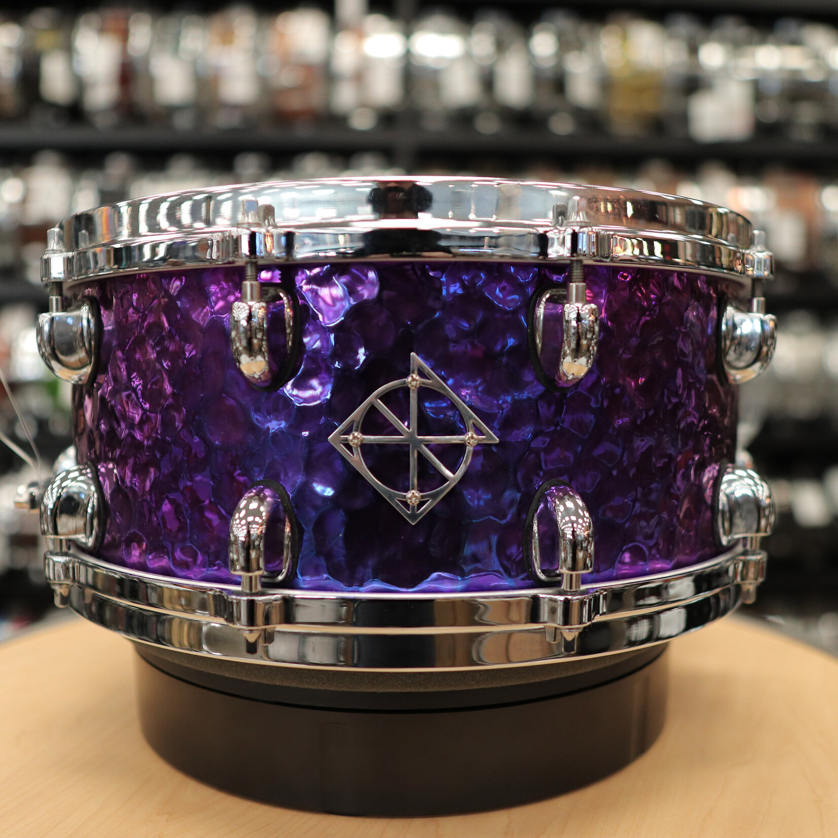 Dixon Used Dixon Cornerstone 6.5x14" Hammered Steel Snare Drum (Purple Titanium Plated)
