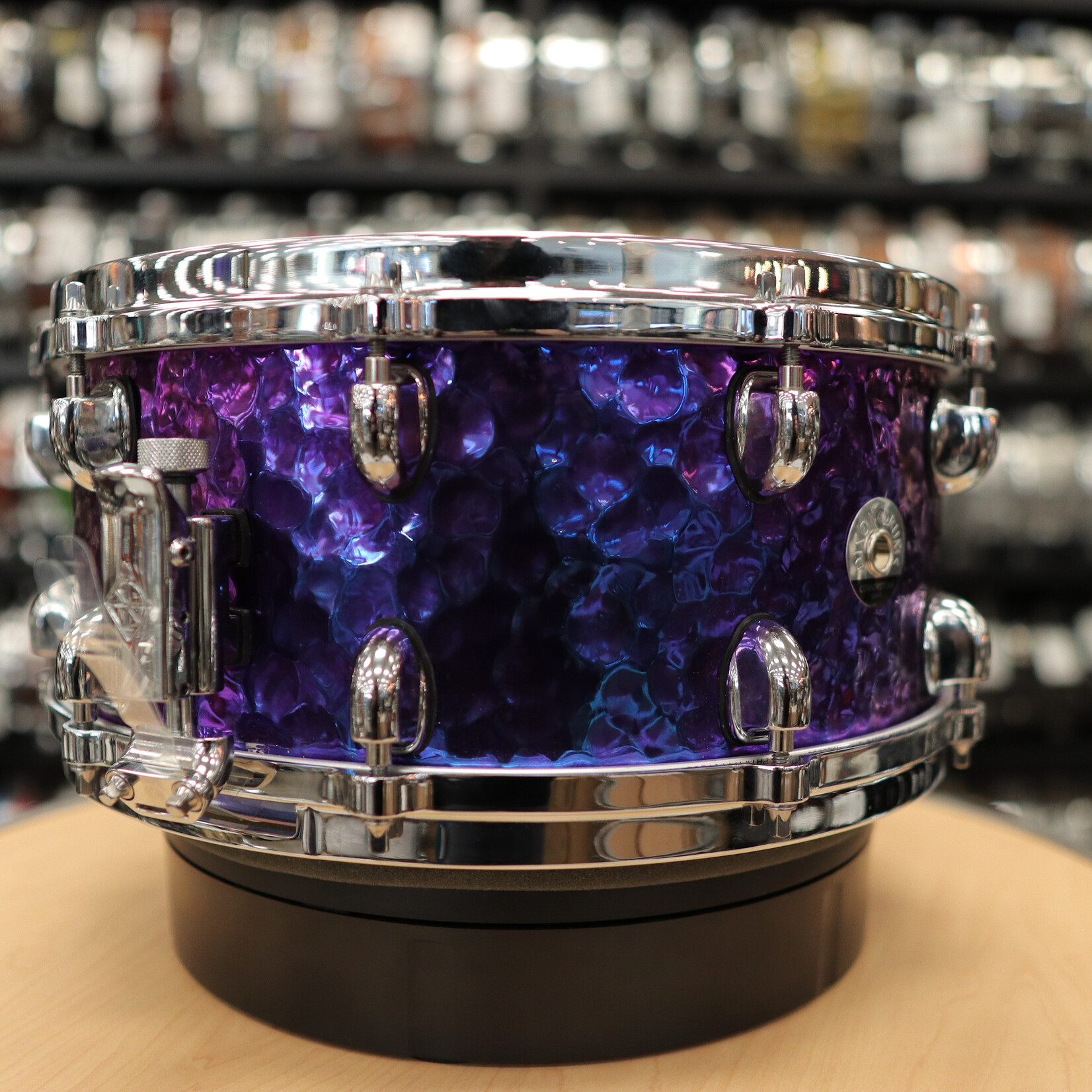 Dixon Used Dixon Cornerstone 6.5x14" Hammered Steel Snare Drum (Purple Titanium Plated)