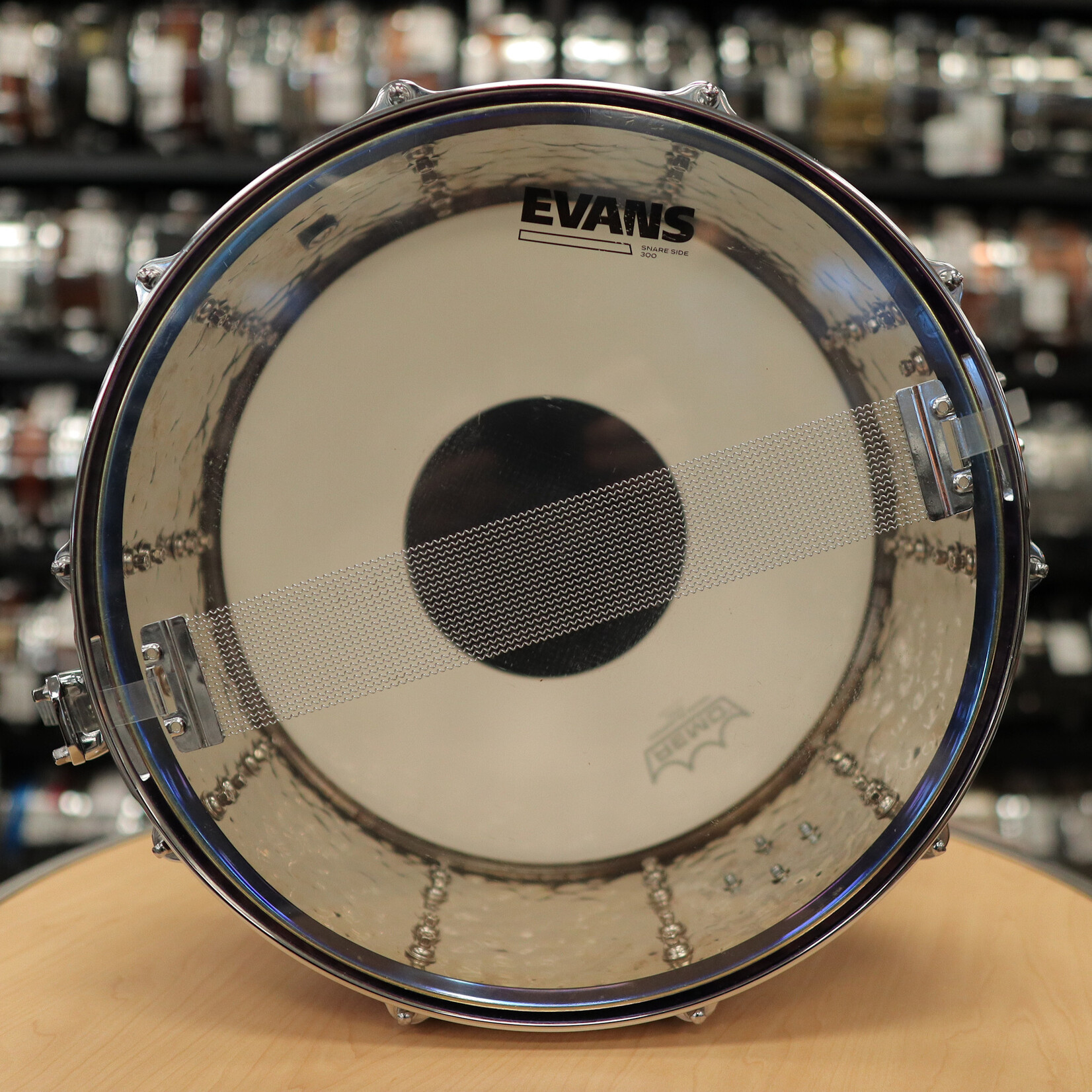 Dixon Used Dixon Cornerstone 6.5x14" Hammered Steel Snare Drum (Purple Titanium Plated)