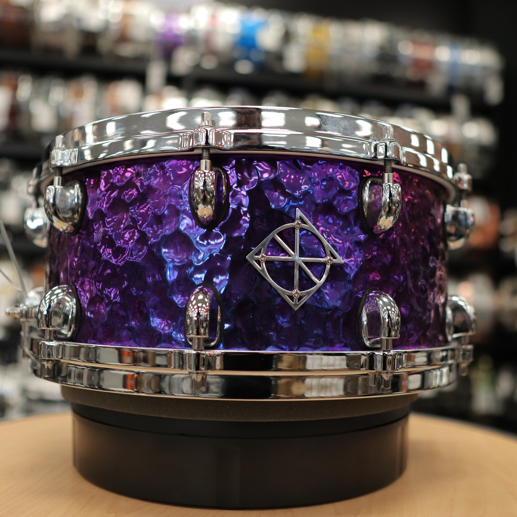 Dixon Used Dixon Cornerstone 6.5x14" Hammered Steel Snare Drum (Purple Titanium Plated)