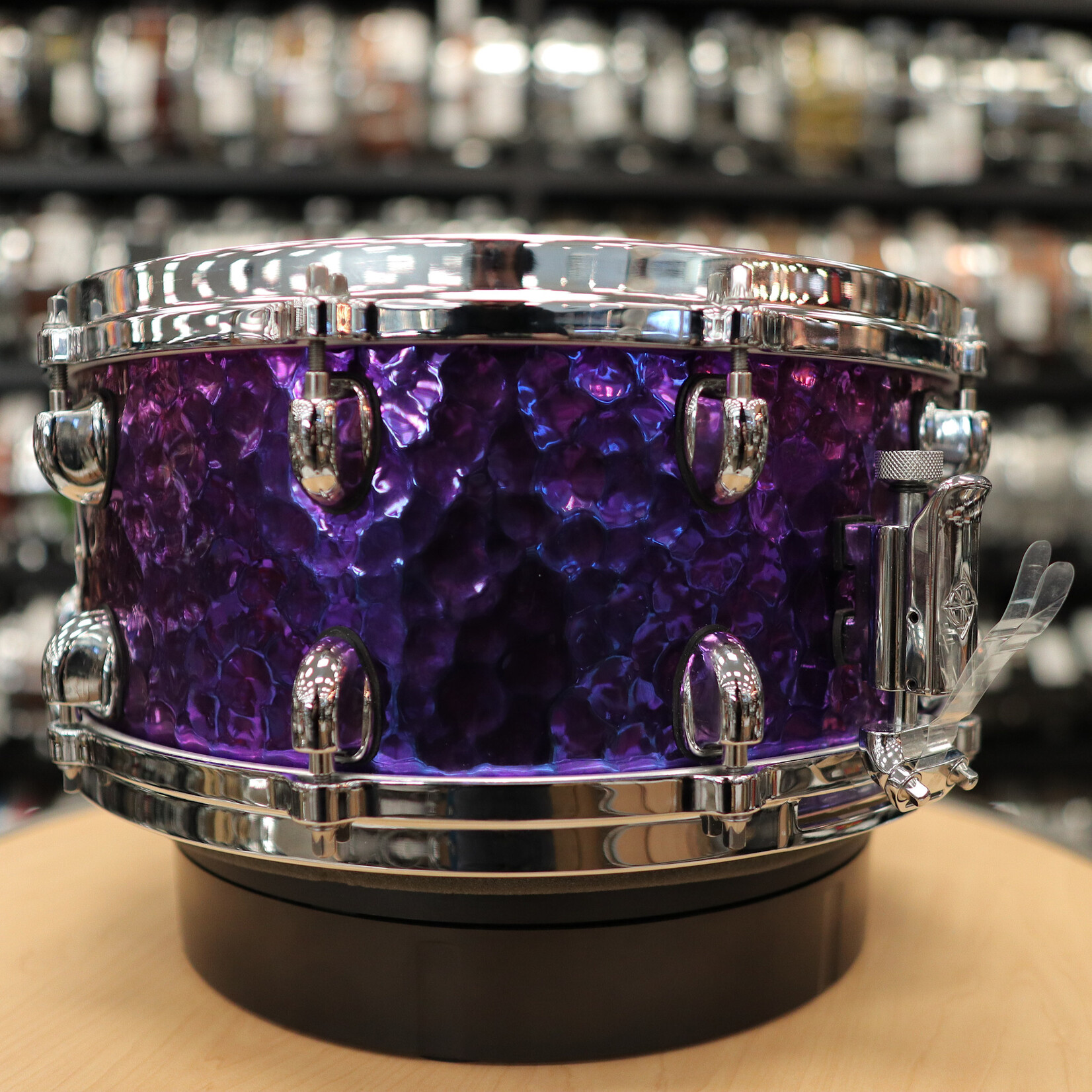Dixon Used Dixon Cornerstone 6.5x14" Hammered Steel Snare Drum (Purple Titanium Plated)