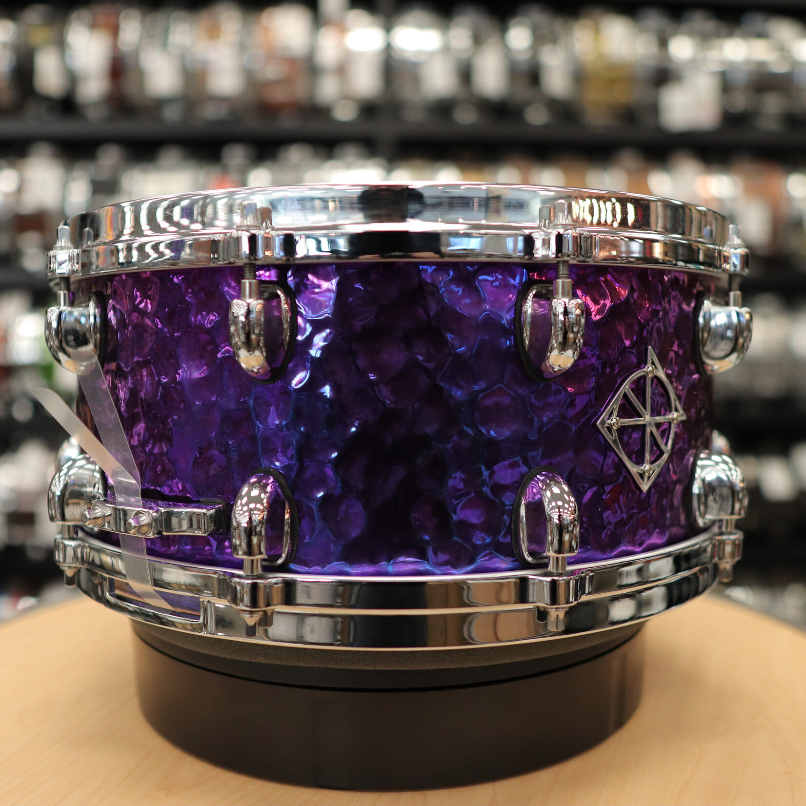 Dixon Used Dixon Cornerstone 6.5x14" Hammered Steel Snare Drum (Purple Titanium Plated)