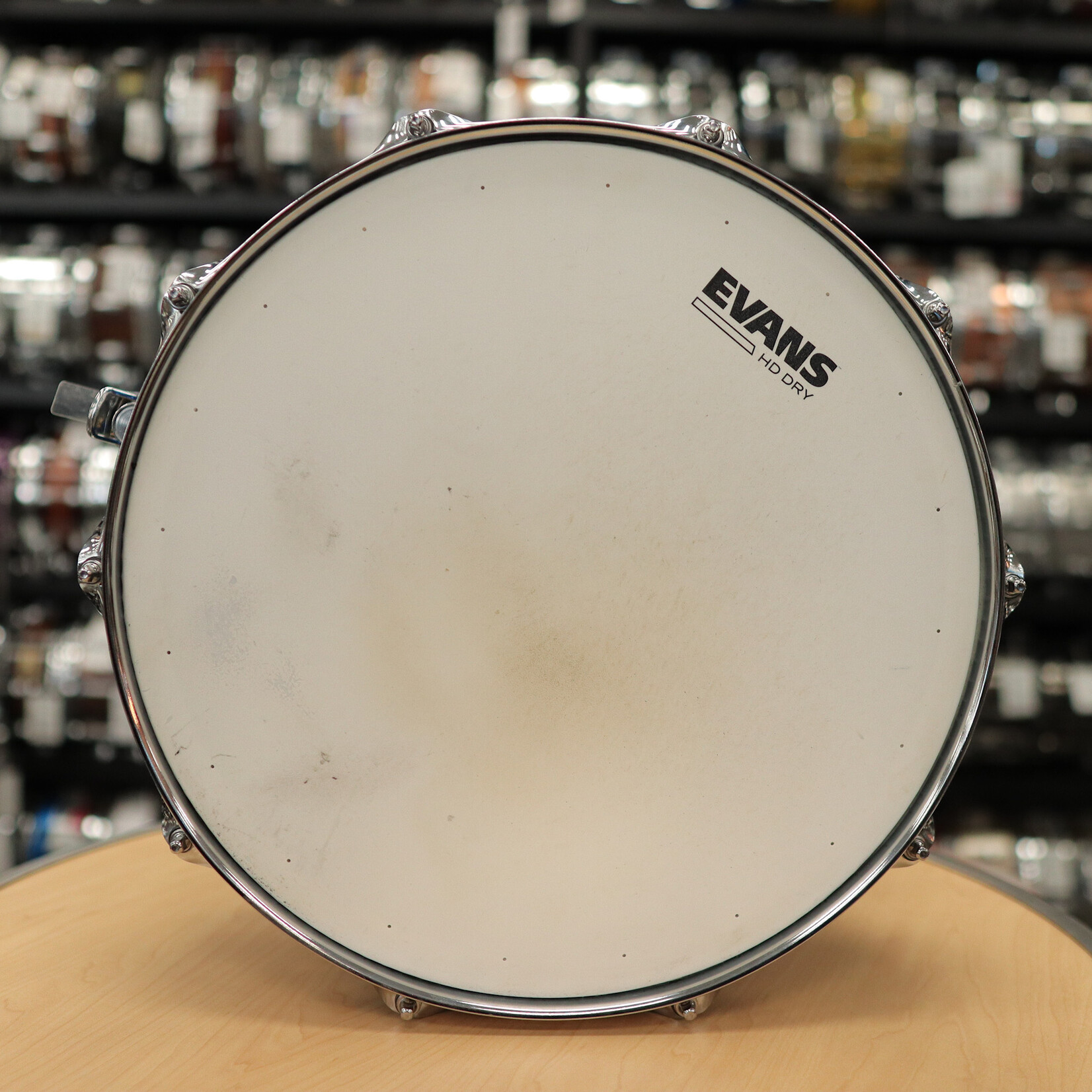 Dixon Used Dixon Cornerstone 6.5x14" Hammered Steel Snare Drum (Blue Titanium Plated)