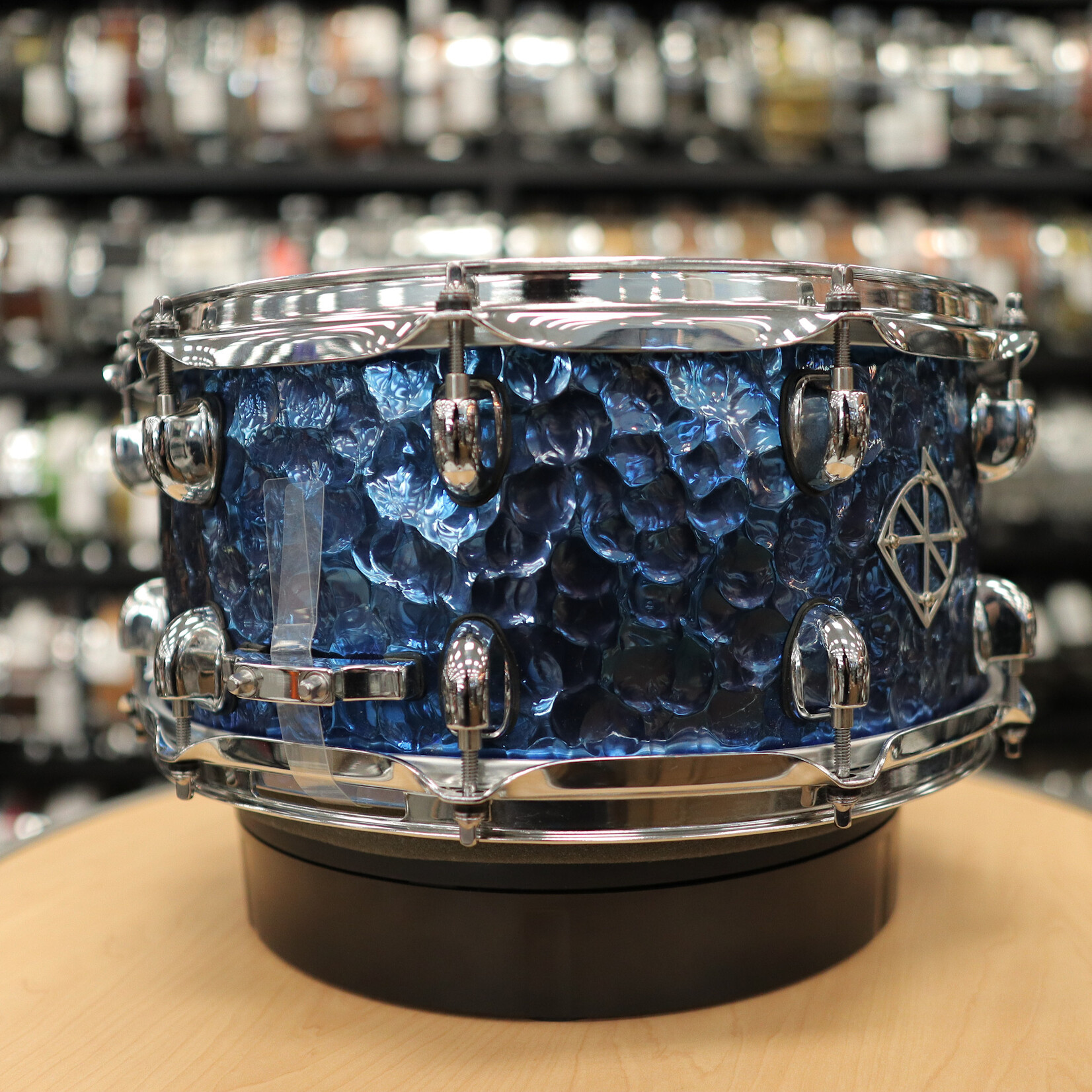 Dixon Used Dixon Cornerstone 6.5x14" Hammered Steel Snare Drum (Blue Titanium Plated)