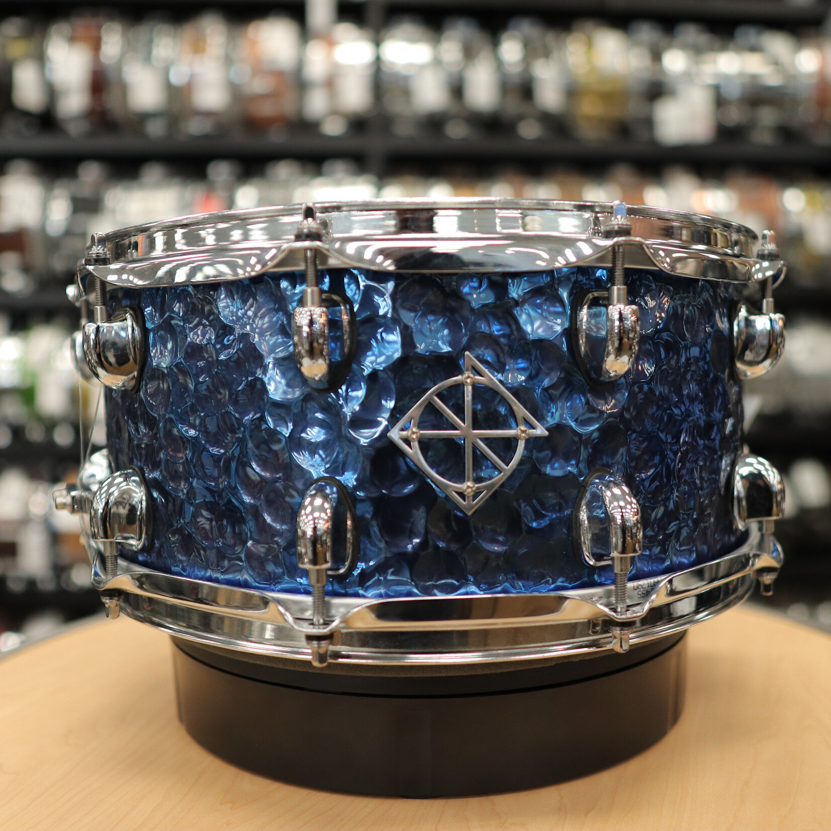 Dixon Used Dixon Cornerstone 6.5x14" Hammered Steel Snare Drum (Blue Titanium Plated)
