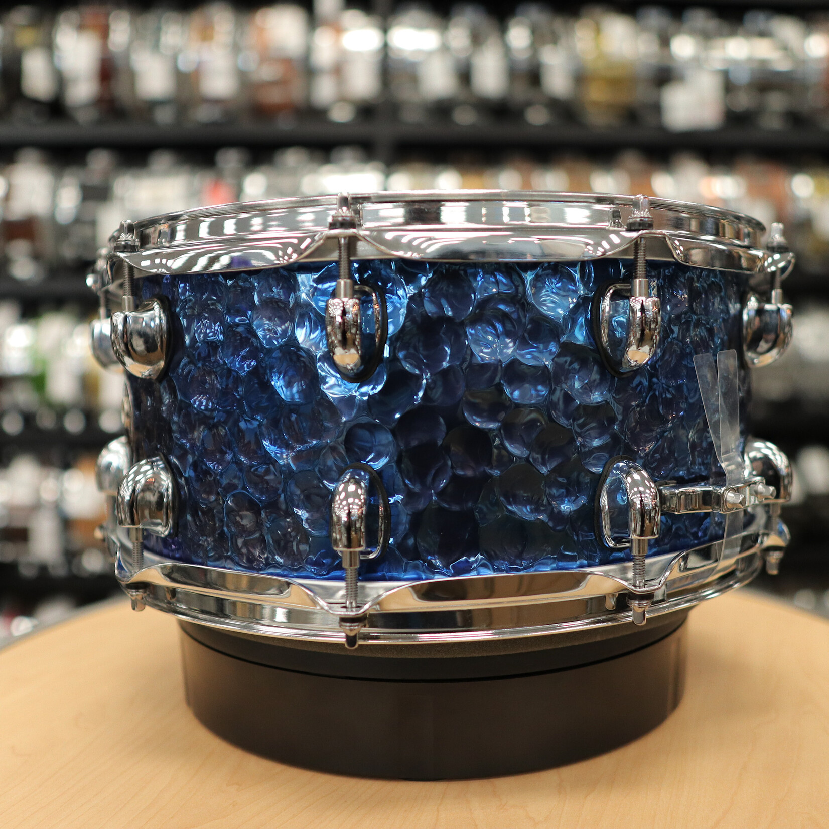 Dixon Used Dixon Cornerstone 6.5x14" Hammered Steel Snare Drum (Blue Titanium Plated)