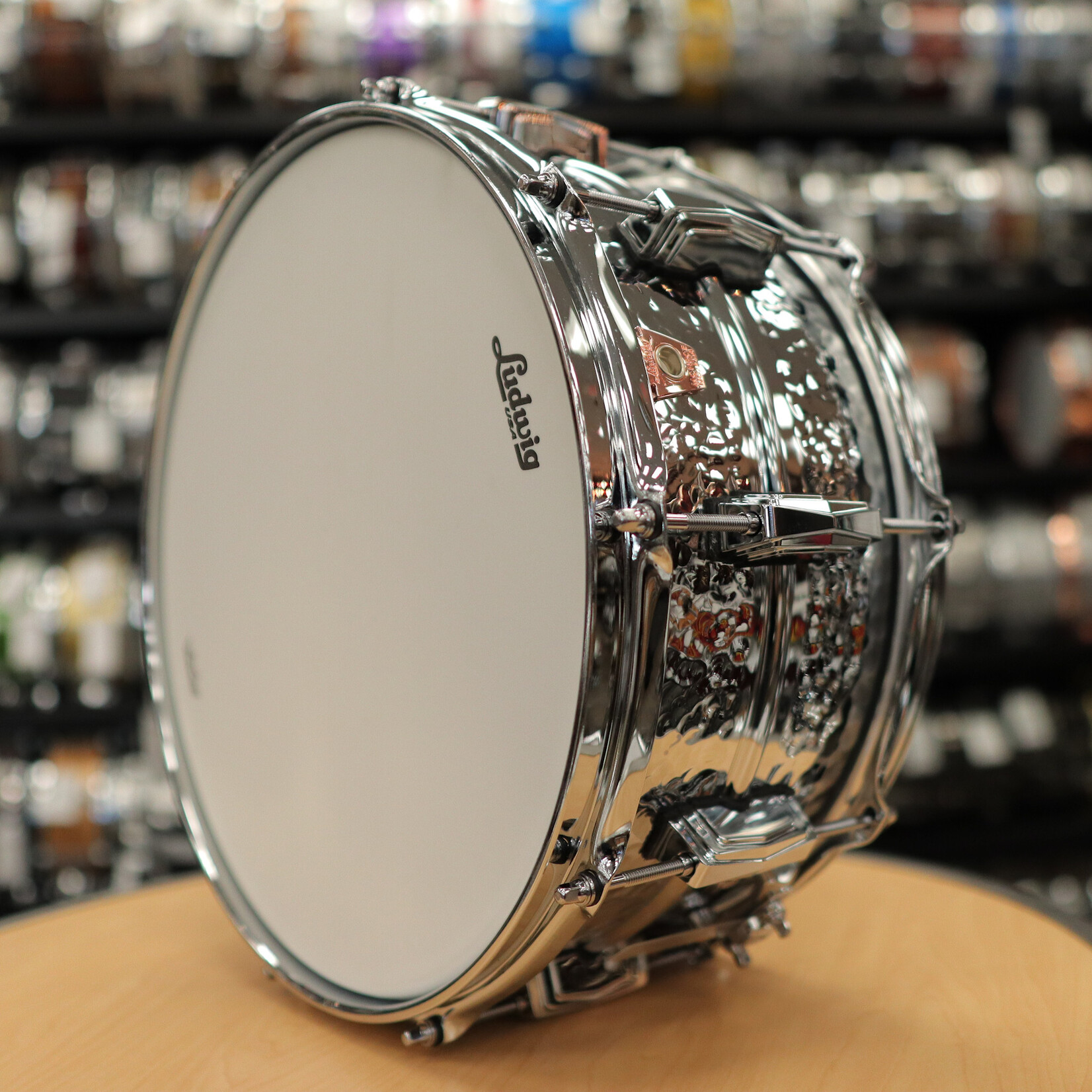 Ludwig Pre-Owned Ludwig Limited Edition 6.5x14" Chrome over Hammered Copper Snare Drum