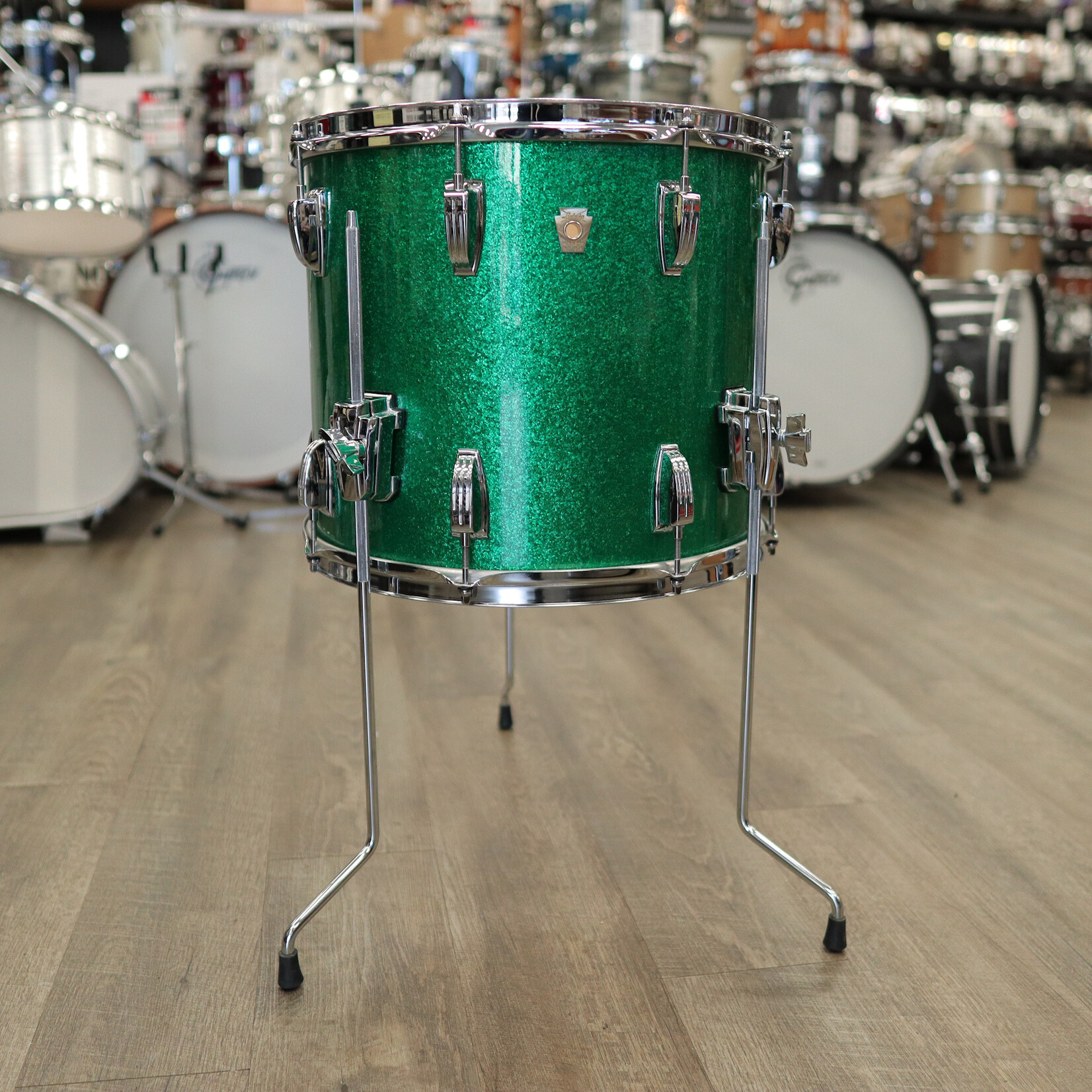 Ludwig Pre-Owned Ludwig Classic Maple 13x15" Floor Tom (Green Sparkle)