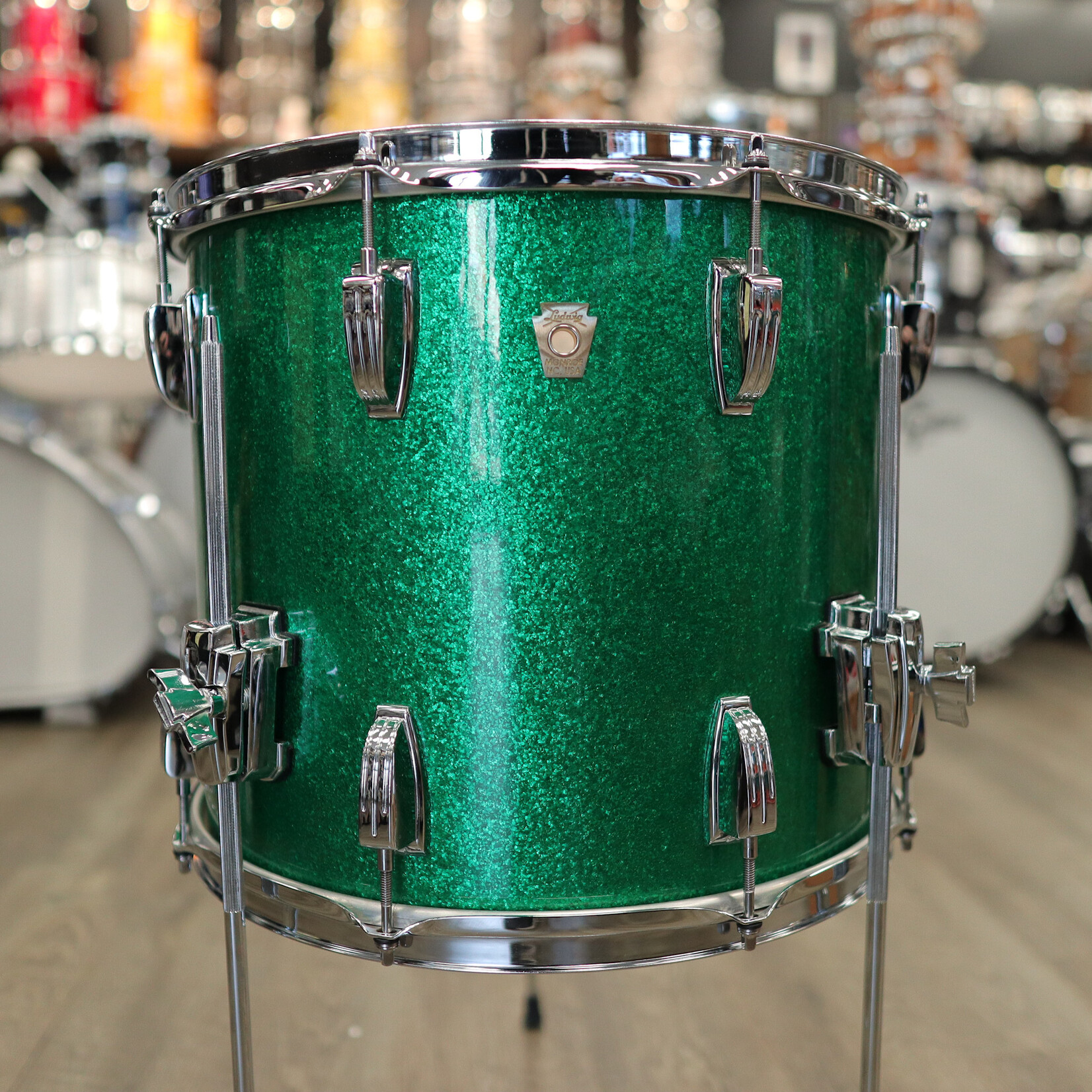 Ludwig Pre-Owned Ludwig Classic Maple 13x15" Floor Tom (Green Sparkle)