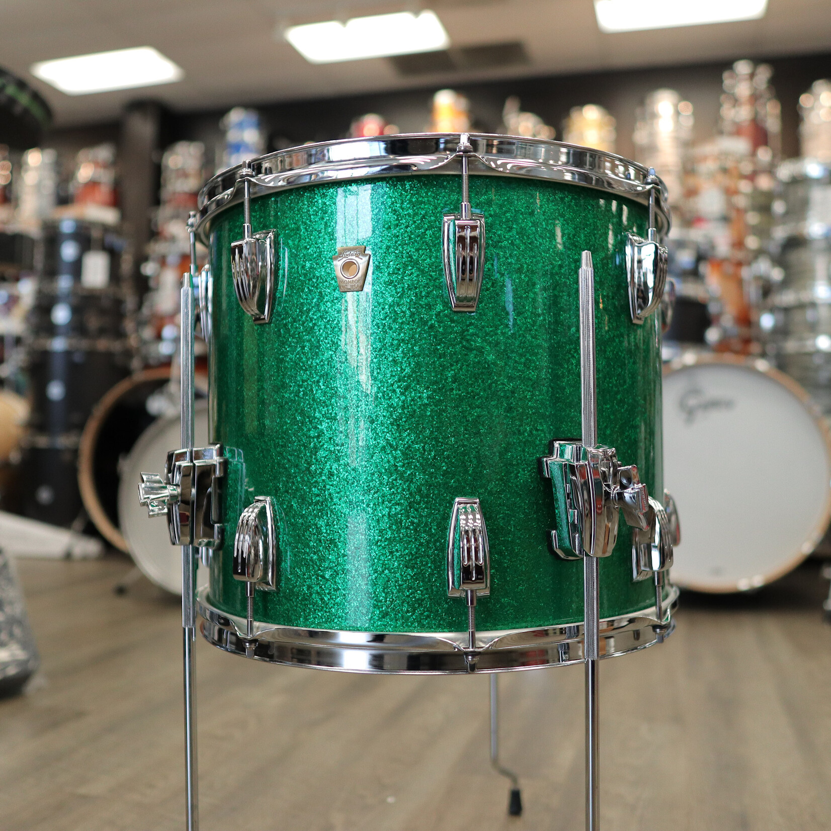 Ludwig Pre-Owned Ludwig Classic Maple 13x15" Floor Tom (Green Sparkle)