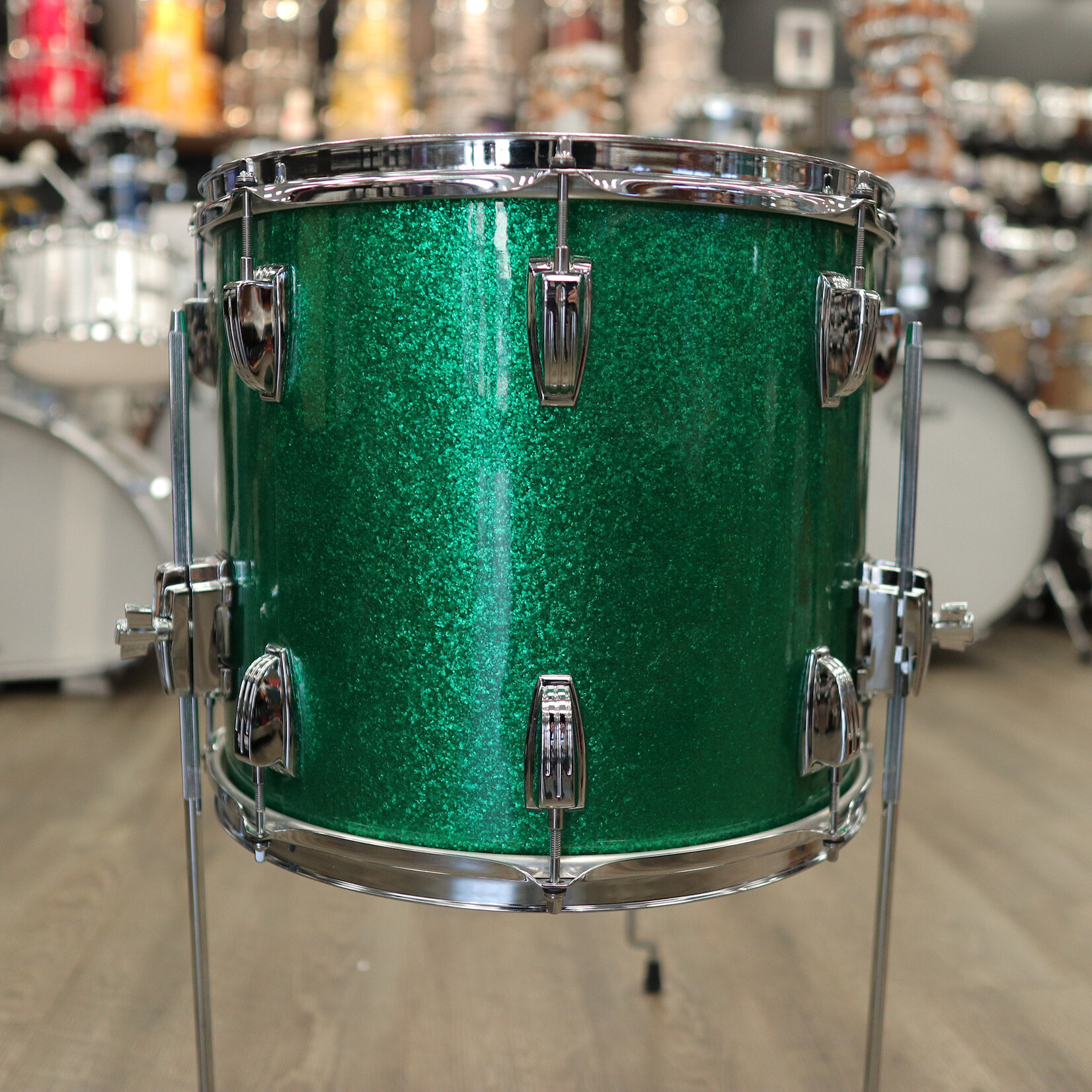 Ludwig Pre-Owned Ludwig Classic Maple 13x15" Floor Tom (Green Sparkle)