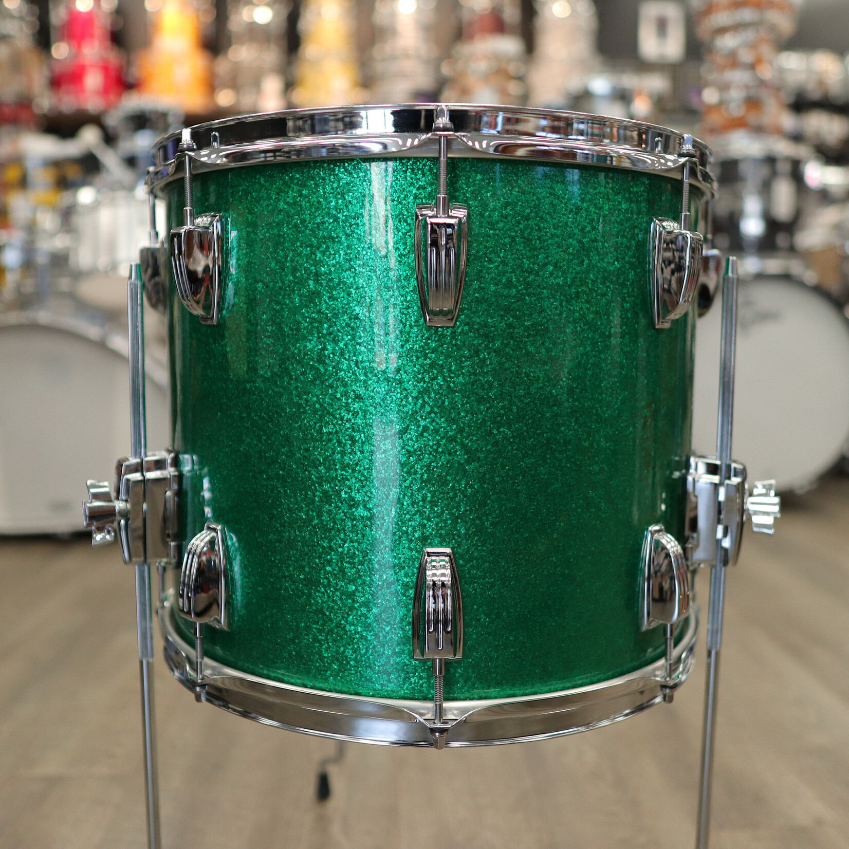 Ludwig Pre-Owned Ludwig Classic Maple 13x15" Floor Tom (Green Sparkle)