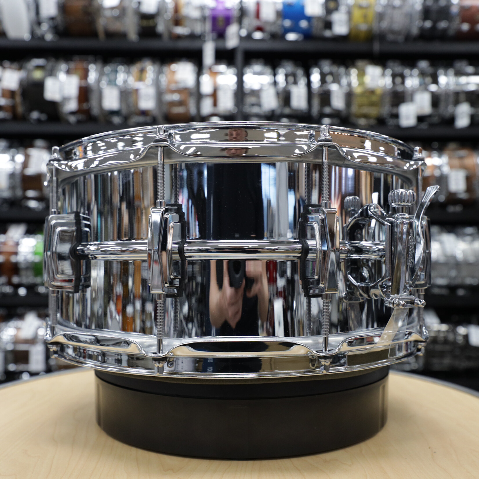 Ludwig Pre-Owned Ludwig Chrome-Over-Brass 6.5x14 Snare Drum LB402B