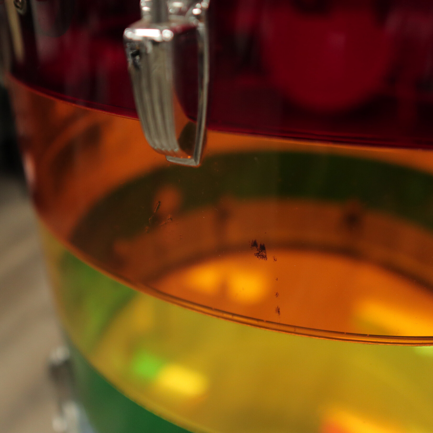 Ludwig 1970s Ludwig Vistalite 20" Floor Tom - Pattern B (Red/ Amber/ Yellow/ Blue/ Green)