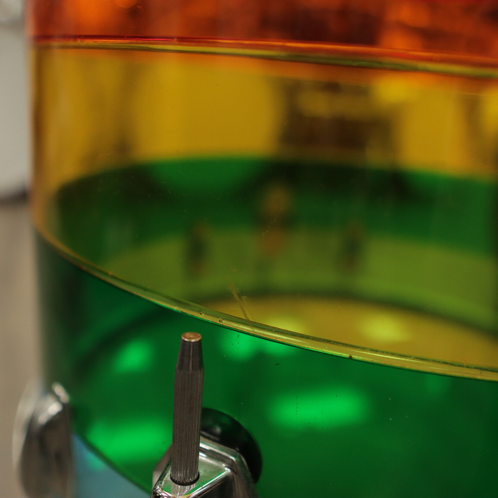 Ludwig 1970s Ludwig Vistalite 20" Floor Tom - Pattern B (Red/ Amber/ Yellow/ Blue/ Green)