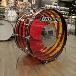 Ludwig 1970s Ludwig Vistalite 14x26" Bass Drum - Pattern C (Red/ Yellow)