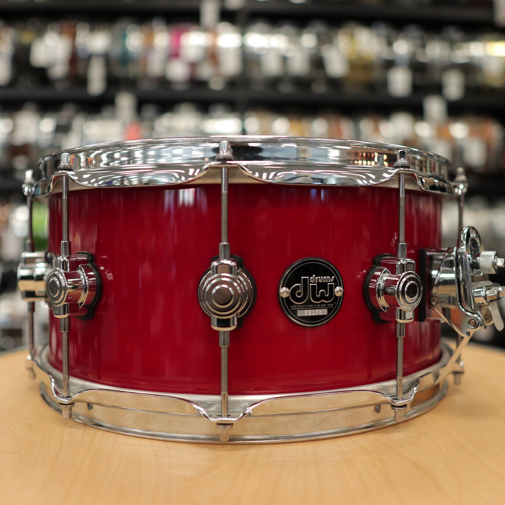 DW Pre-Owned DW Performance Series 6.5x14" Snare Drum (Cherry Stain)