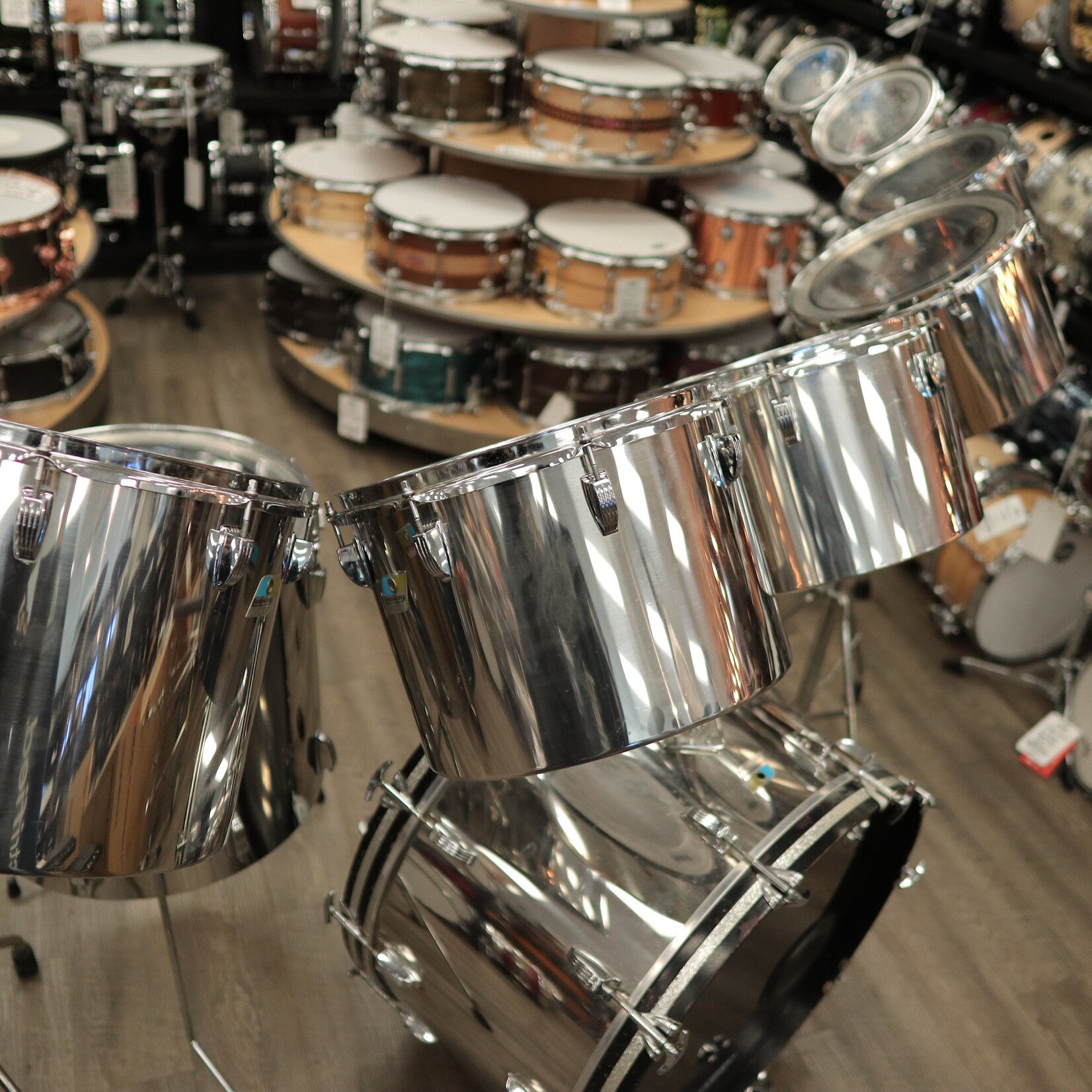 Ludwig 70s Ludwig Stainless Steel Octoplus 10-PC Shell Pack 6/8/10/12/13/14/15/16/18/24