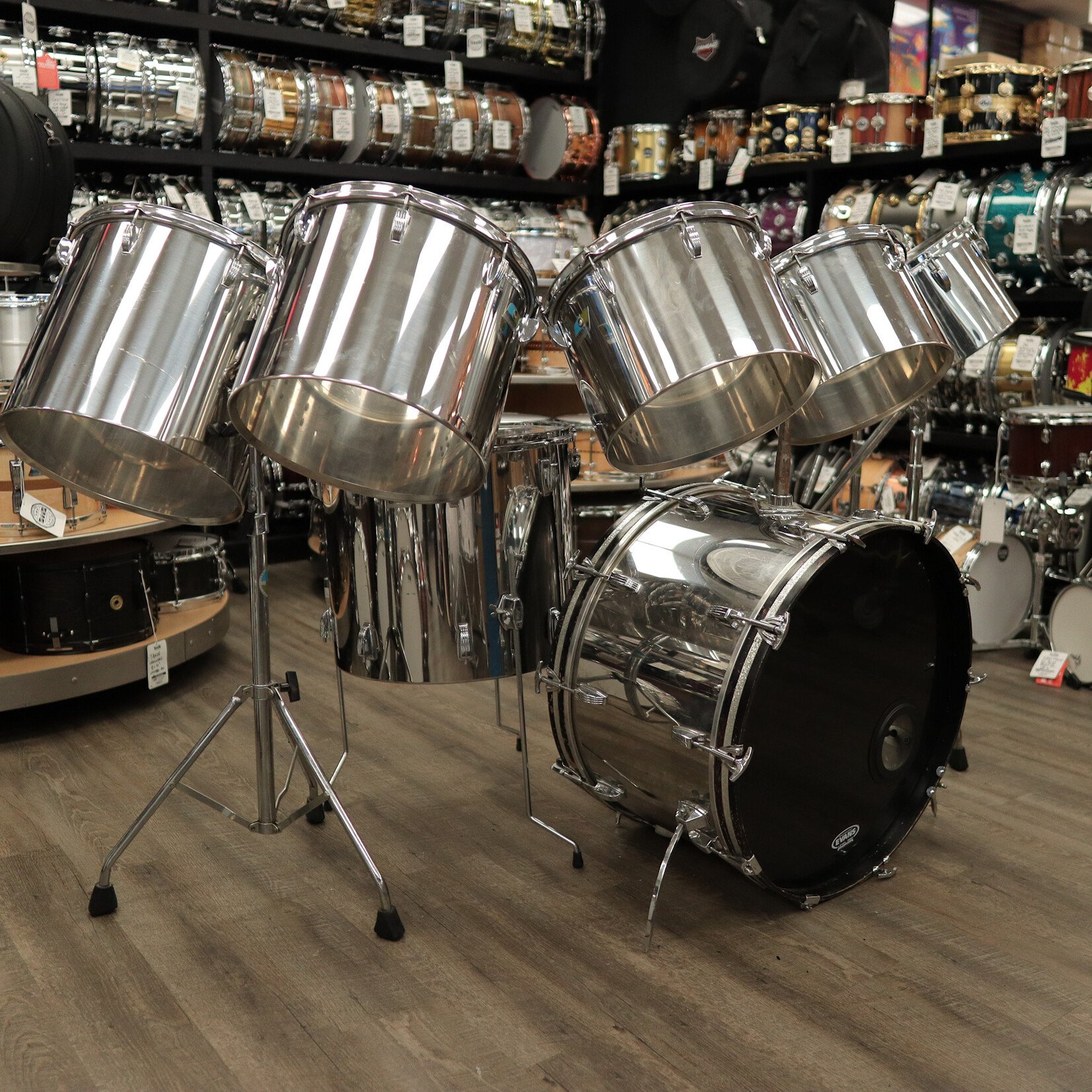 Ludwig 70s Ludwig Stainless Steel Octoplus 10-PC Shell Pack 6/8/10/12/13/14/15/16/18/24