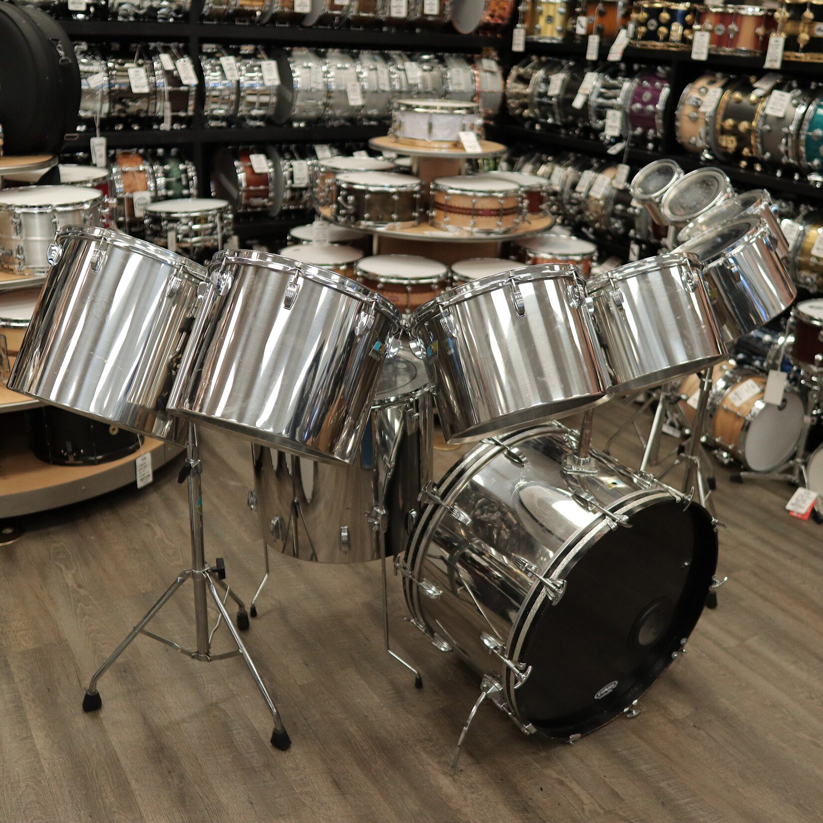 Ludwig 70s Ludwig Stainless Steel Octoplus 10-PC Shell Pack 6/8/10/12/13/14/15/16/18/24
