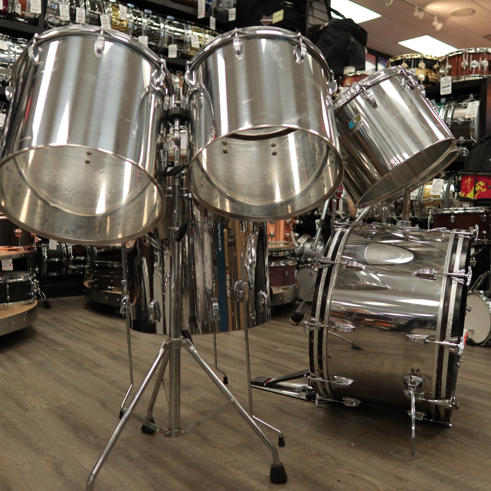 Ludwig 70s Ludwig Stainless Steel Octoplus 10-PC Shell Pack 6/8/10/12/13/14/15/16/18/24
