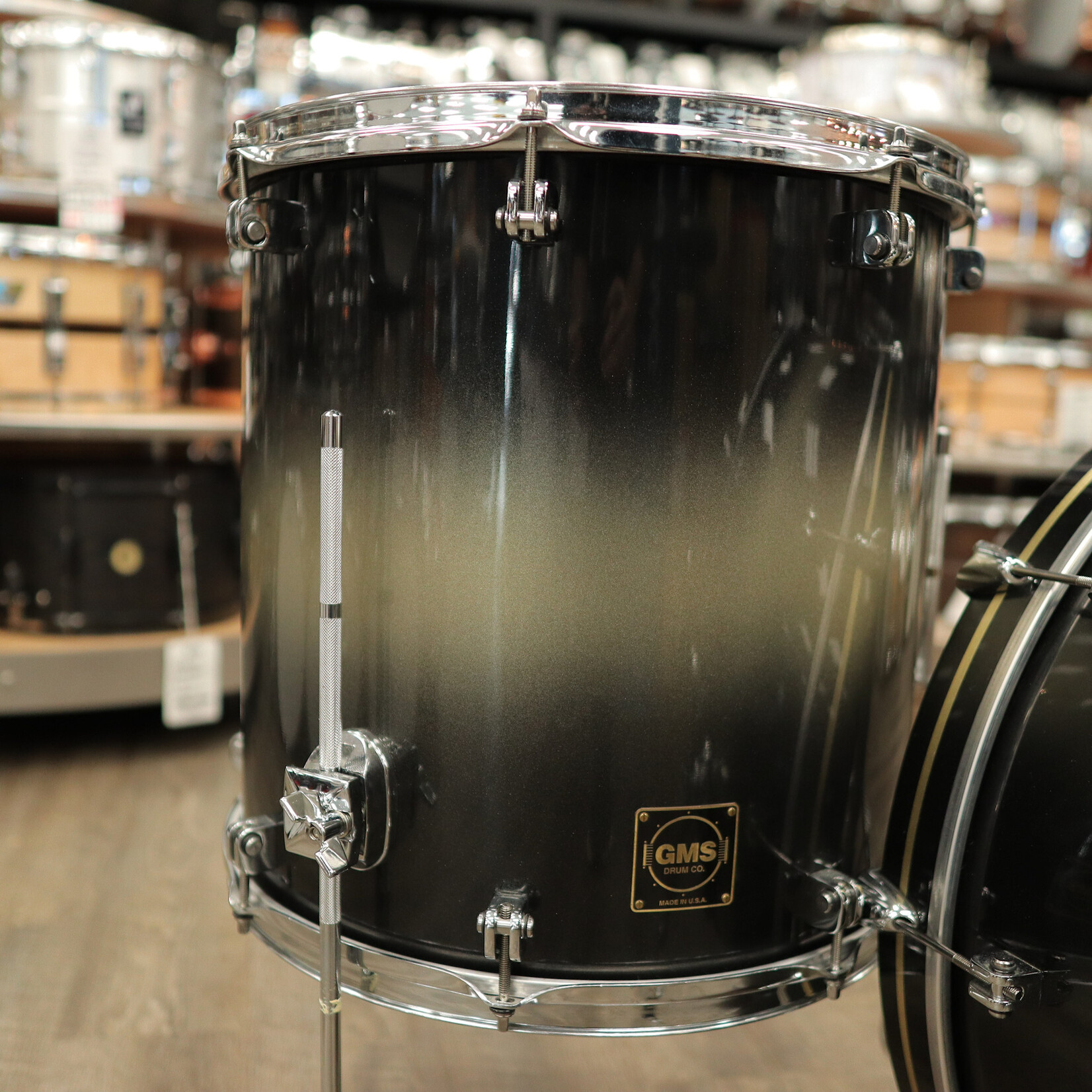 GMS Pre-Owned GMS Super Vintage 3-Piece Shell Pack 12/16/22 (Black/Silver Duco)