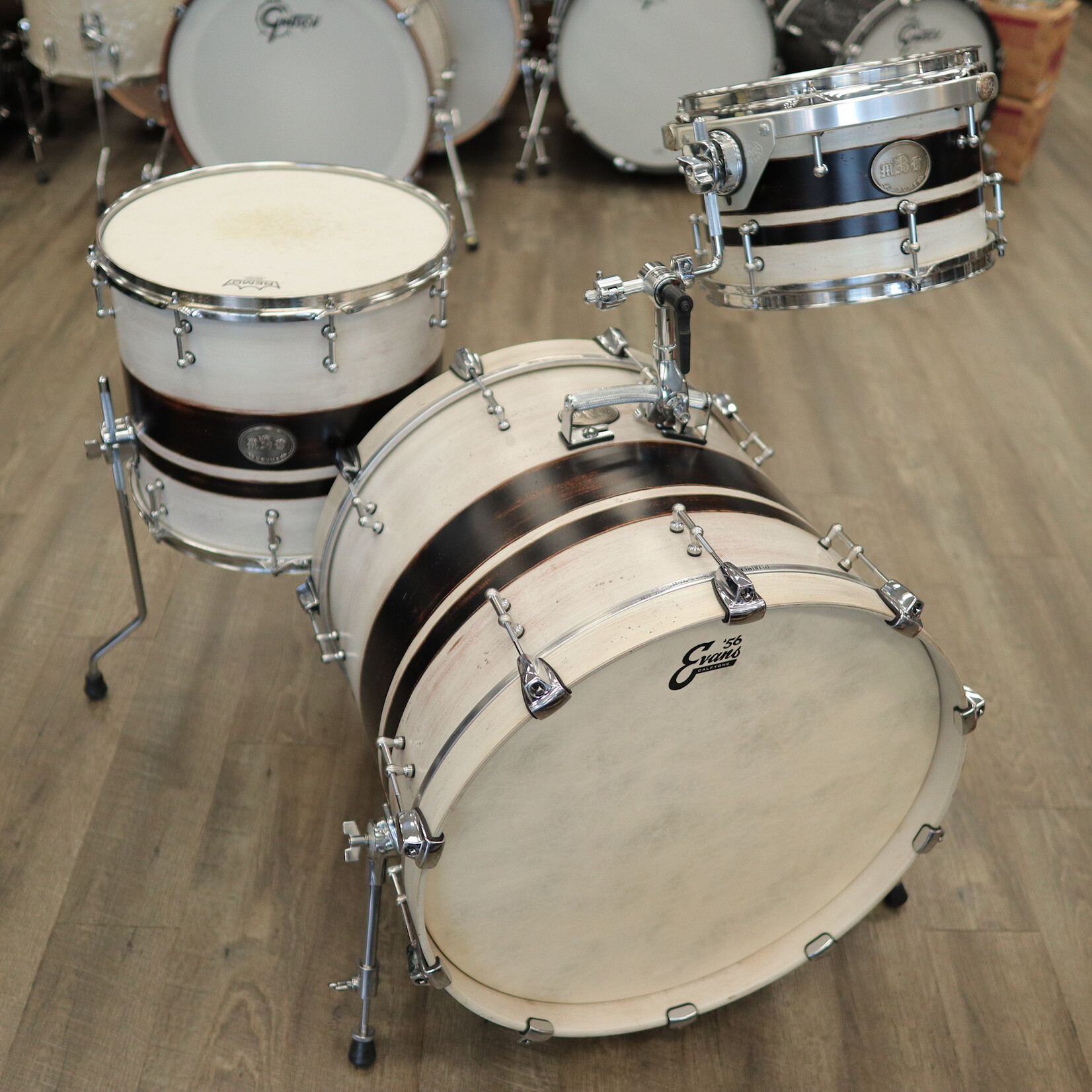 MBW Custom Drums Pre-Owned MBW Custom Drums 3-Piece Maple Shell Pack 12,16,22