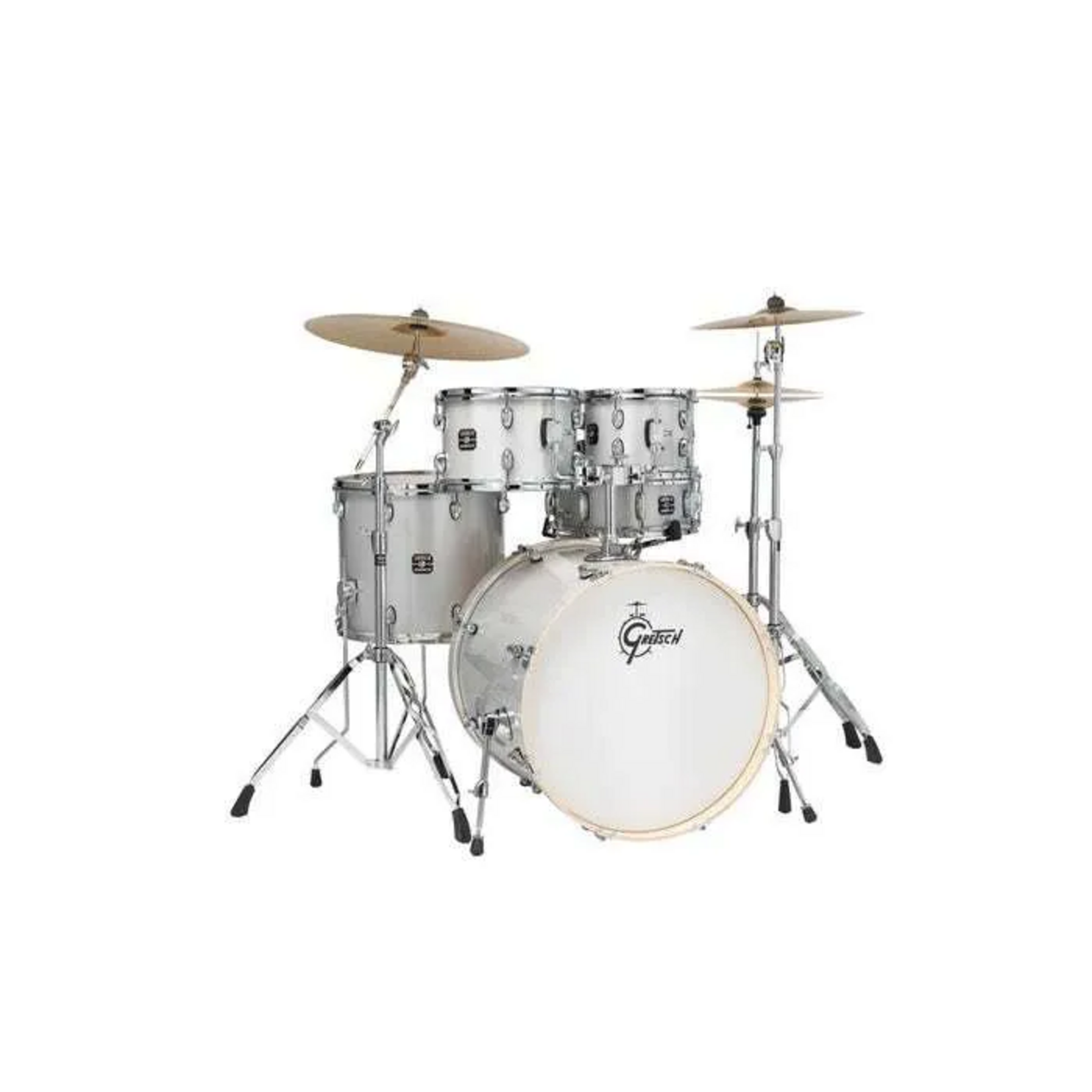 Gretsch Gretsch Energy 5-Piece Drum Kit 22/10/12/16/5.5x14 w. HW and Cymbals (Silver Sparkle)