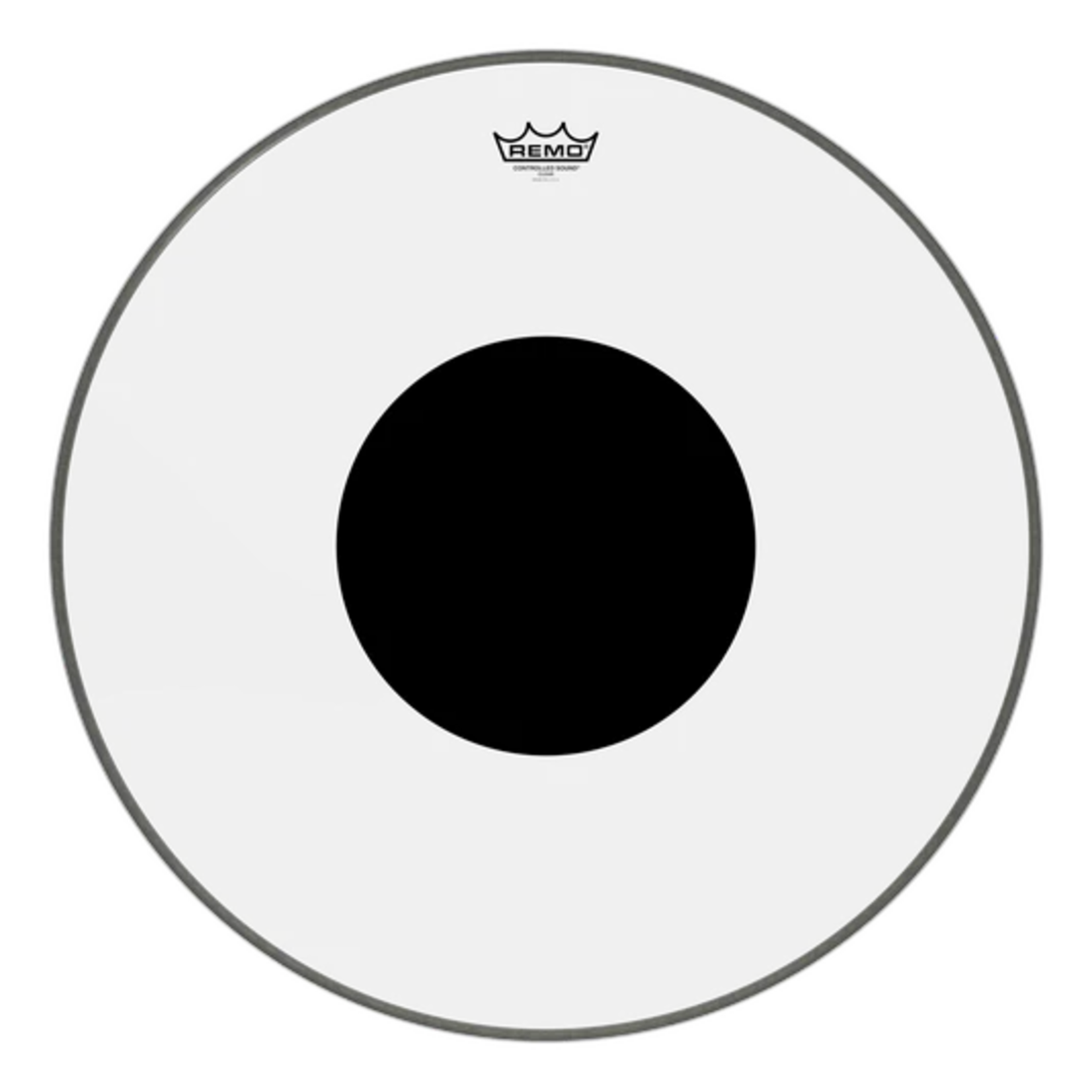 Remo Remo Controlled Sound Clear with Black Dot Bass Drum Head
