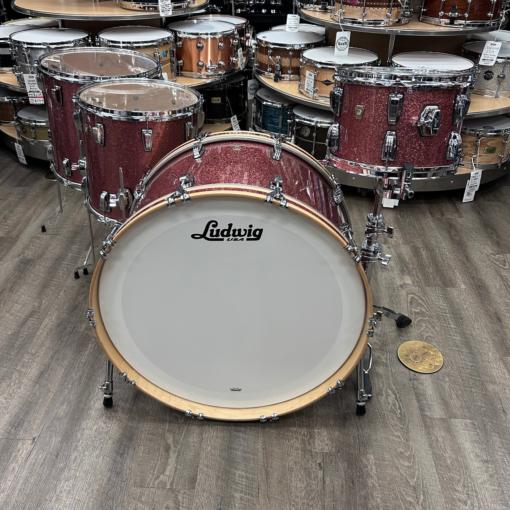 Ludwig Pre-Owned Ludwig Classic Maple 12/14/16/26 (Hybrid Copper Sparkle)