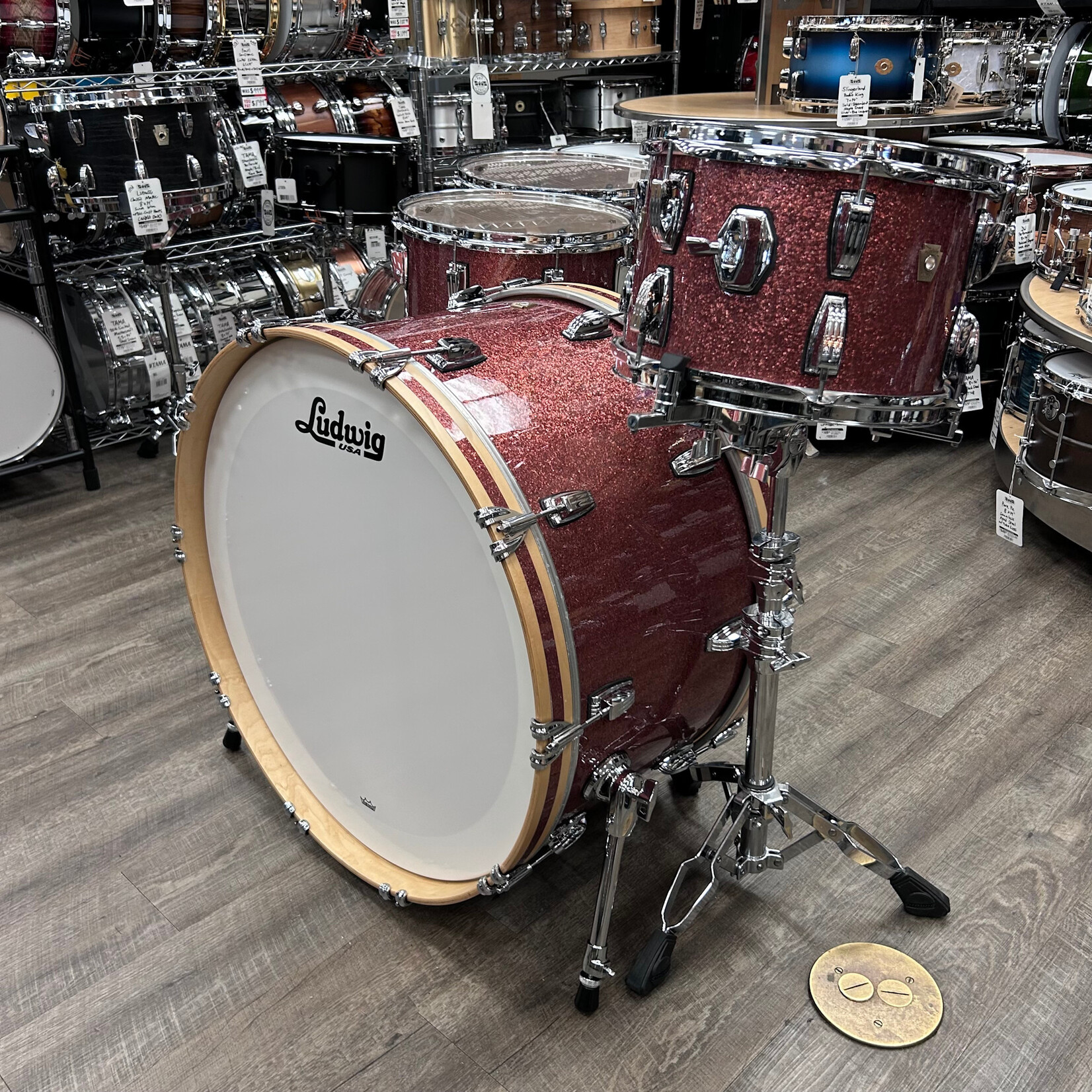 Ludwig Pre-Owned Ludwig Classic Maple 12/14/16/26 (Hybrid Copper Sparkle)