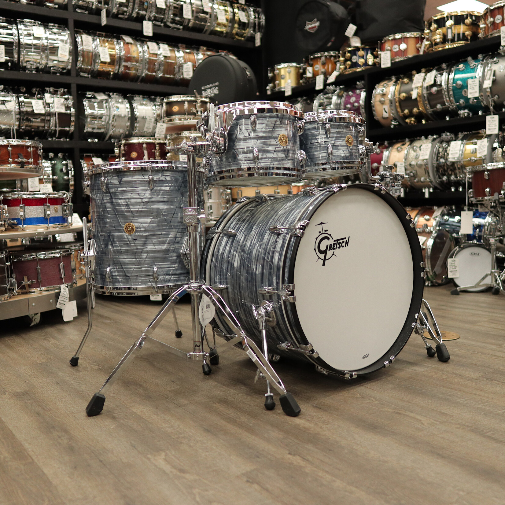 Gretsch Gretsch USA Custom 4-pc Shell Pack 22/10/12/16 (Sky Blue Pearl)