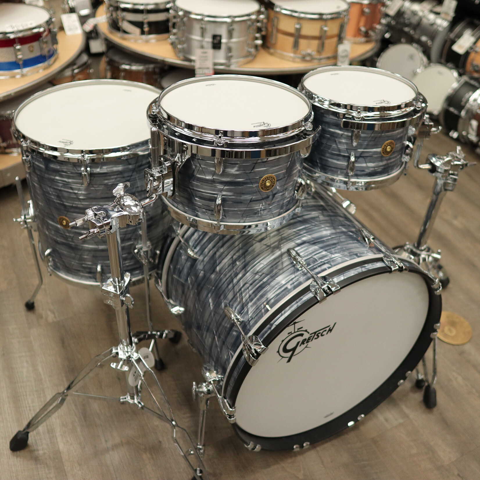 Gretsch Gretsch USA Custom 4-pc Shell Pack 22/10/12/16 (Sky Blue Pearl)