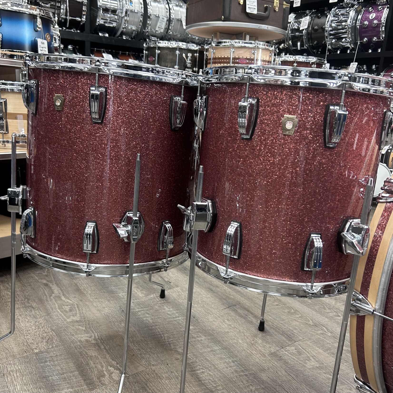 Ludwig Pre-Owned Ludwig Classic Maple 12/14/16/26 (Hybrid Copper Sparkle)