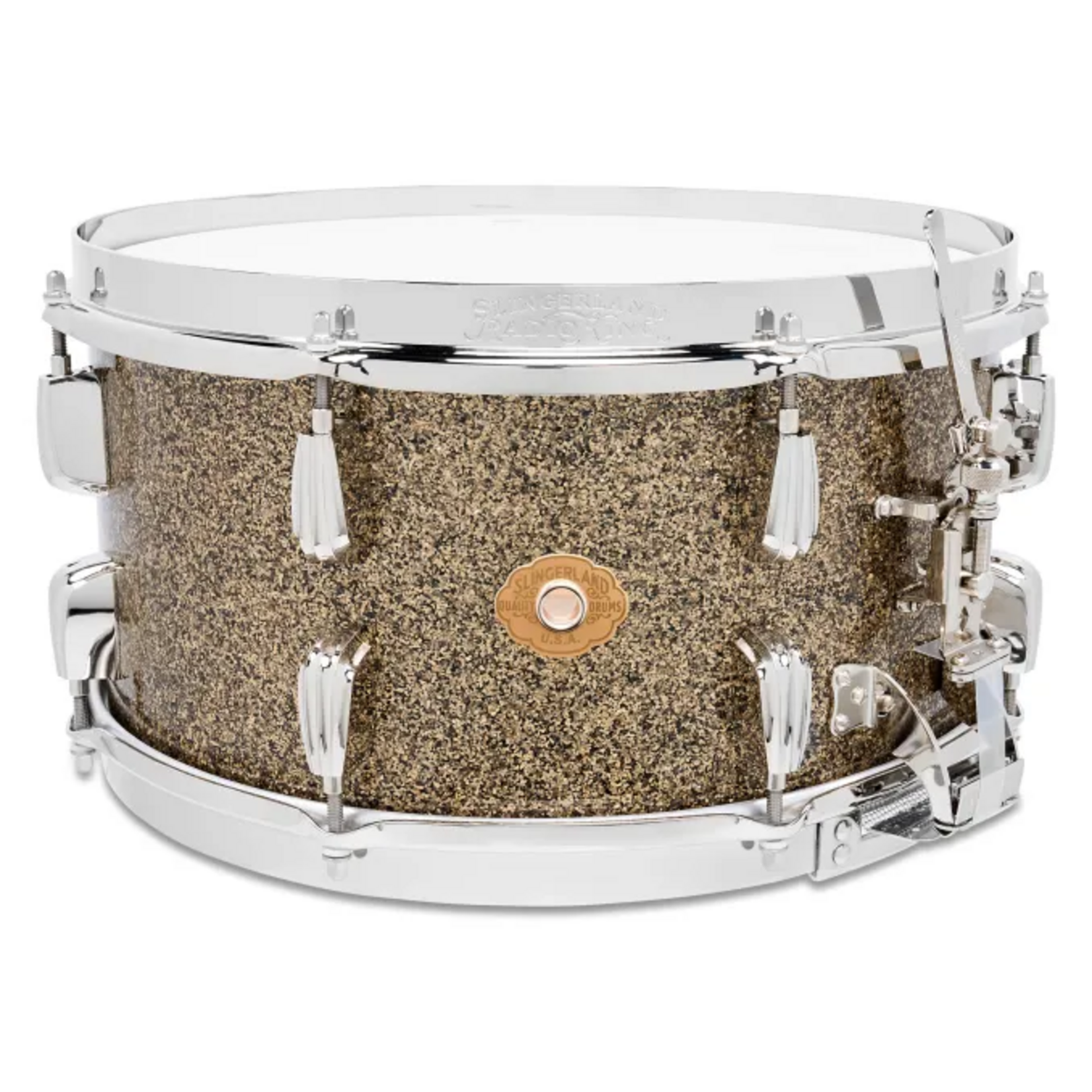Slingerland Slingerland 7x14" Radio King Solid Maple Snare Drum (Gold Glass w/ Nickel HW)