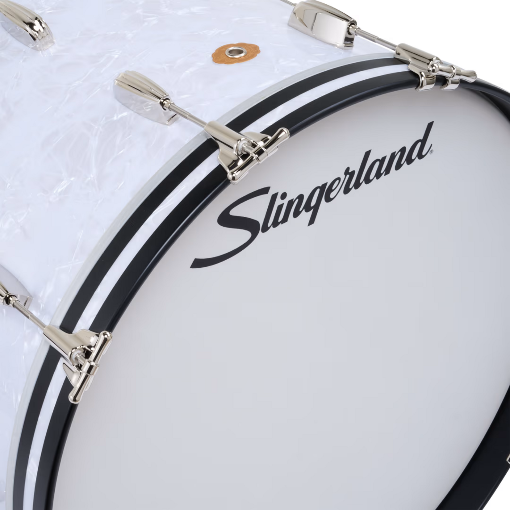 Slingerland Slingerland 4-pc Radio King Shell Pack 24/13/16/6.5x14 (White Marine Pearl w/ Nickel HW)