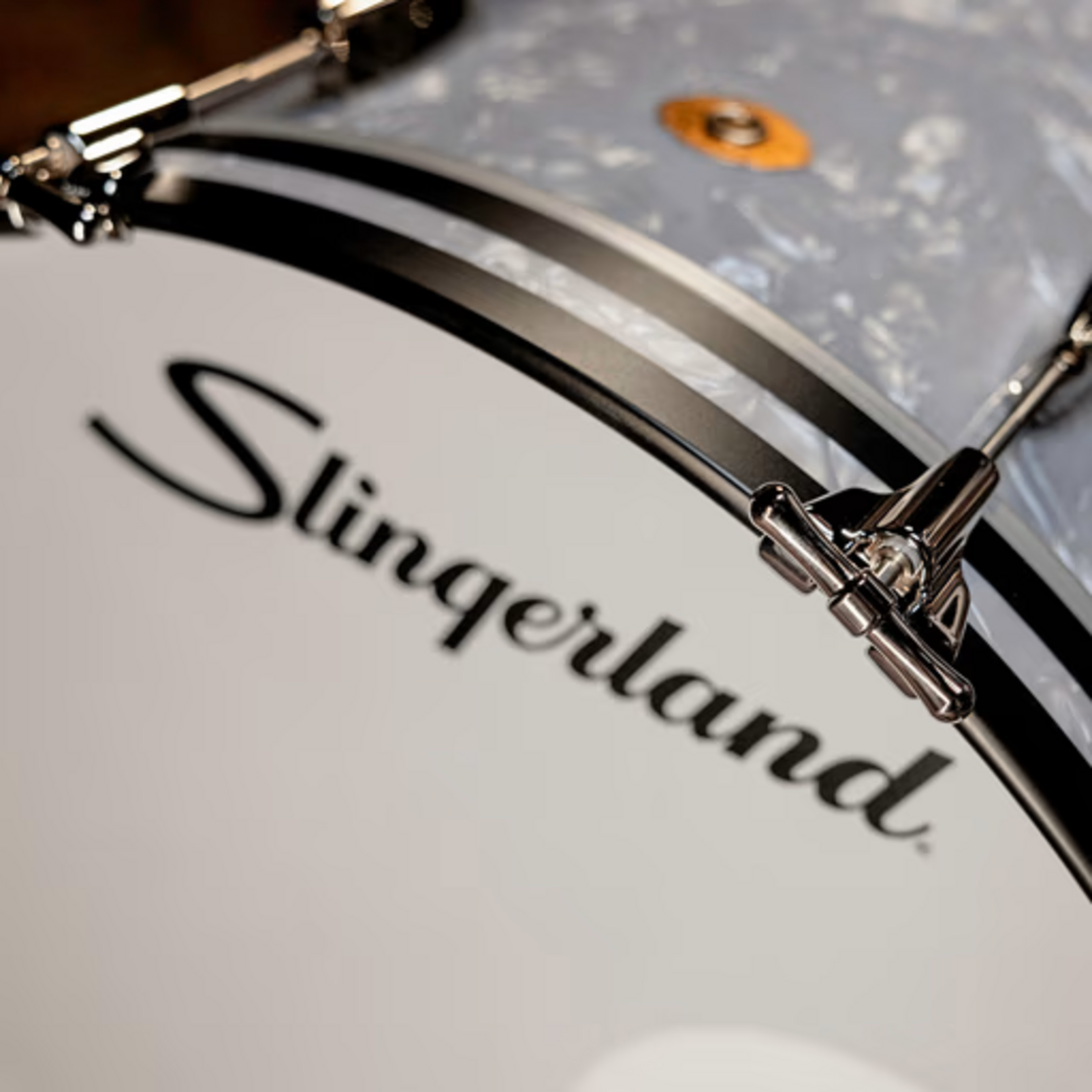 Slingerland Slingerland 4-pc Radio King Shell Pack 24/13/16/6.5x14 (White Marine Pearl w/ Nickel HW)