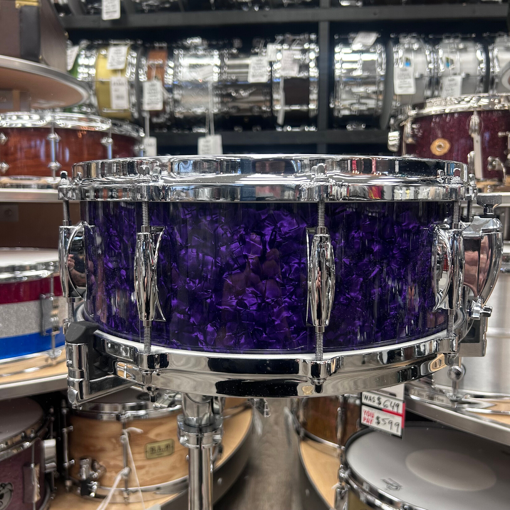 Gretsch Gretsch USA Custom 5.5 x 14" Ridgeland Snare Drum (Purple Marine Pearl)