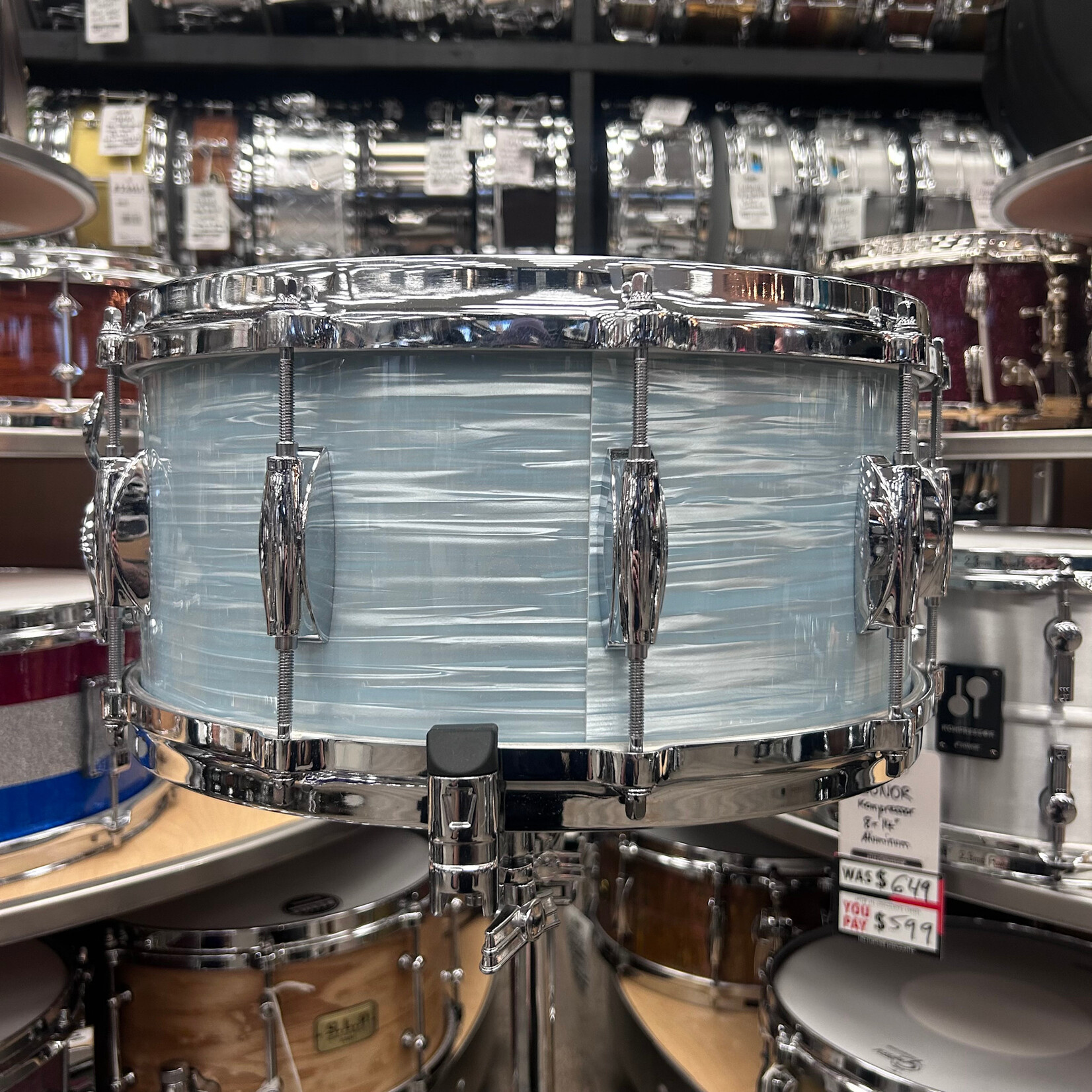 Gretsch Gretsch USA Custom 6.5 x 14" Ridgeland Snare Drum (Vintage Oyster White)