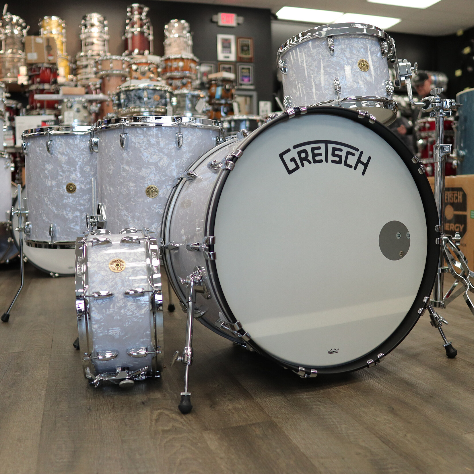 Gretsch Gretsch Broadkaster 5-Piece Shell Pack 24/13/16/18/6.5x14 (White Marine Pearl)
