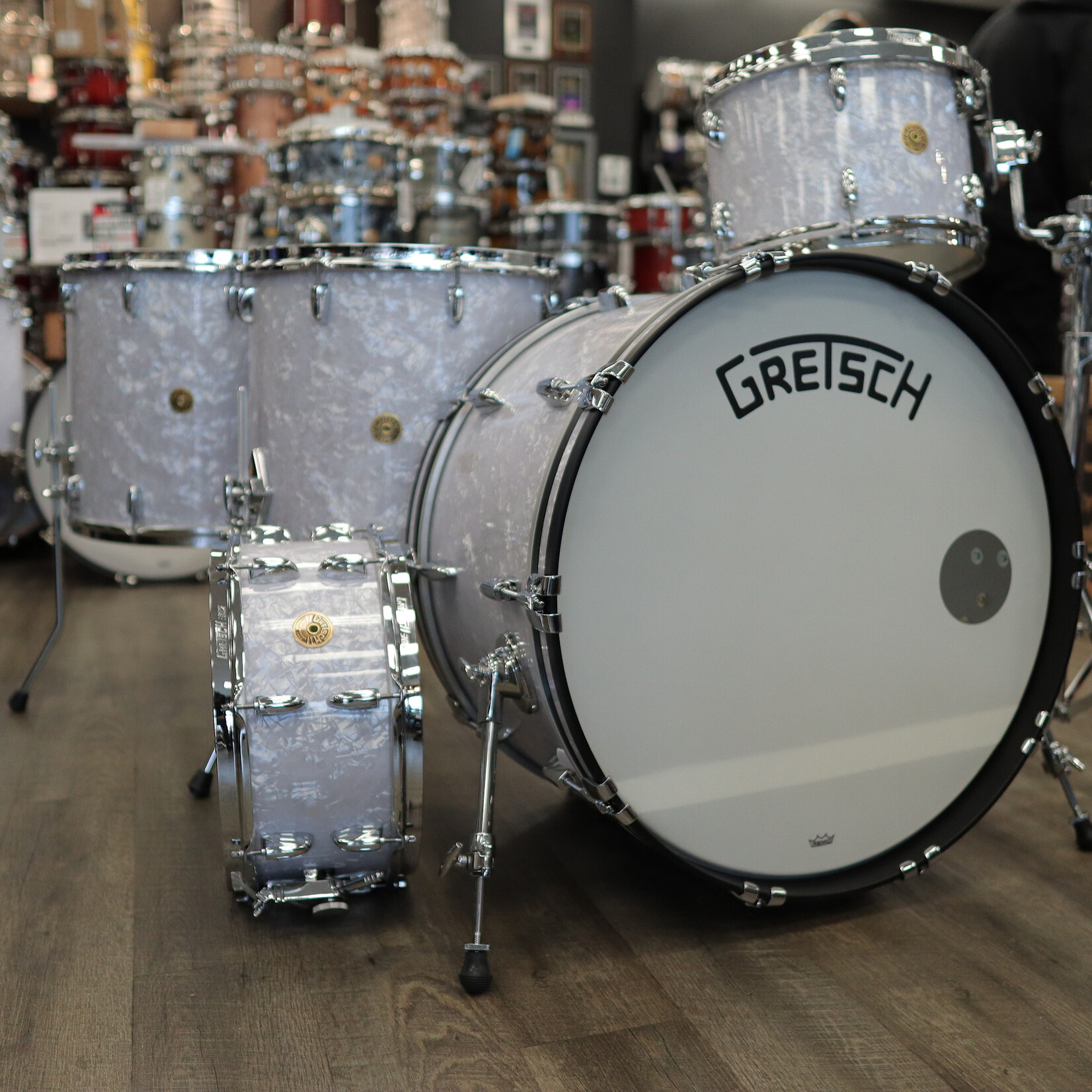 Gretsch Gretsch Broadkaster 5-Piece Shell Pack 24/13/16/18/6.5x14 (White Marine Pearl)