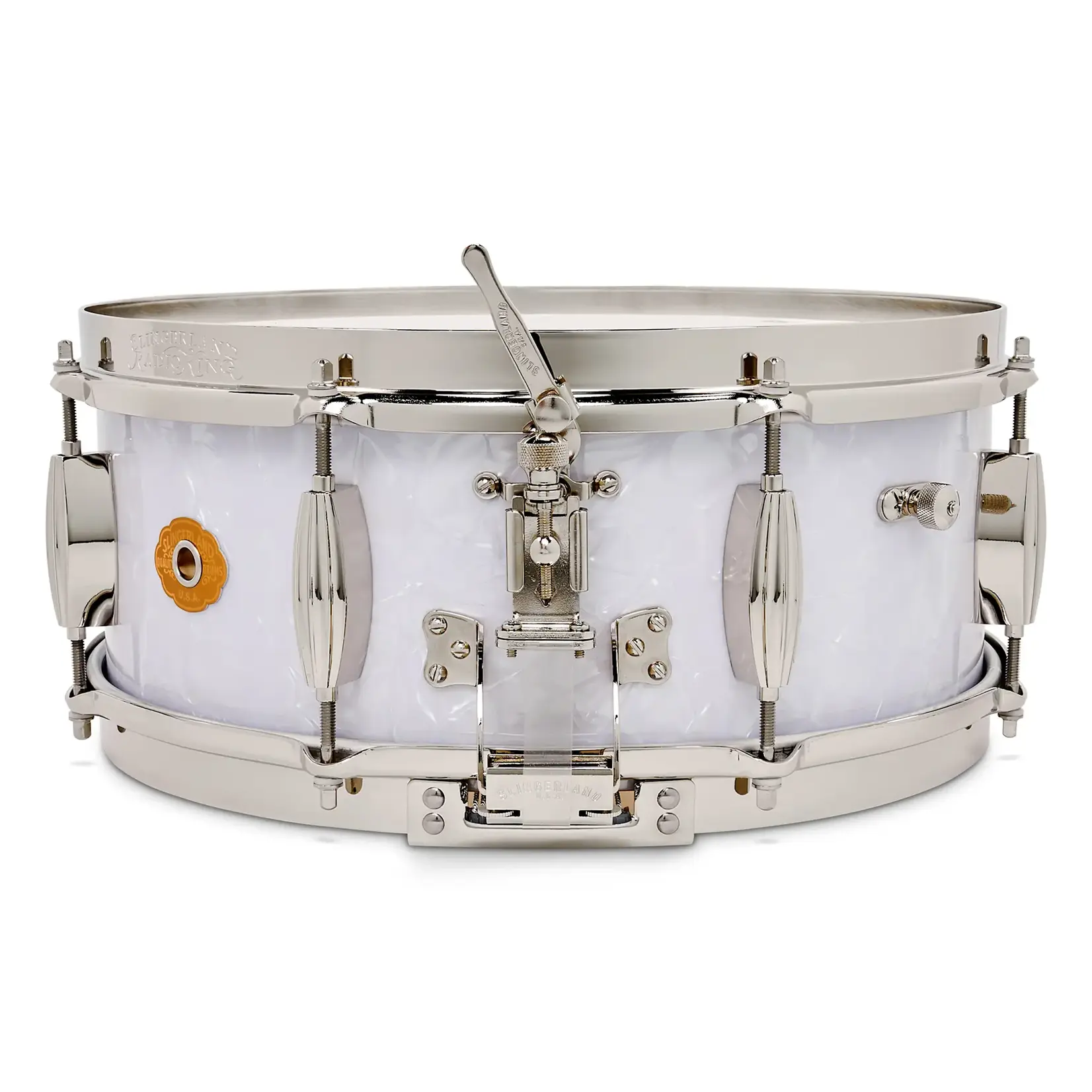 Slingerland Slingerland 5.5x14" Radio King Solid Maple Snare Drum, White Marine Pearl, Nickel HW